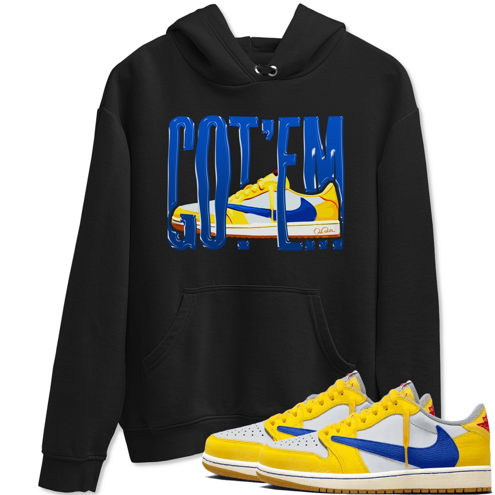 1s Travis Scott Canary shirt to match jordans Wiggling Gotem sneaker tees Air Jordan 1 Travis Scott Canary Drip Gear Zone unisex cotton Black 1 crew neck shirt