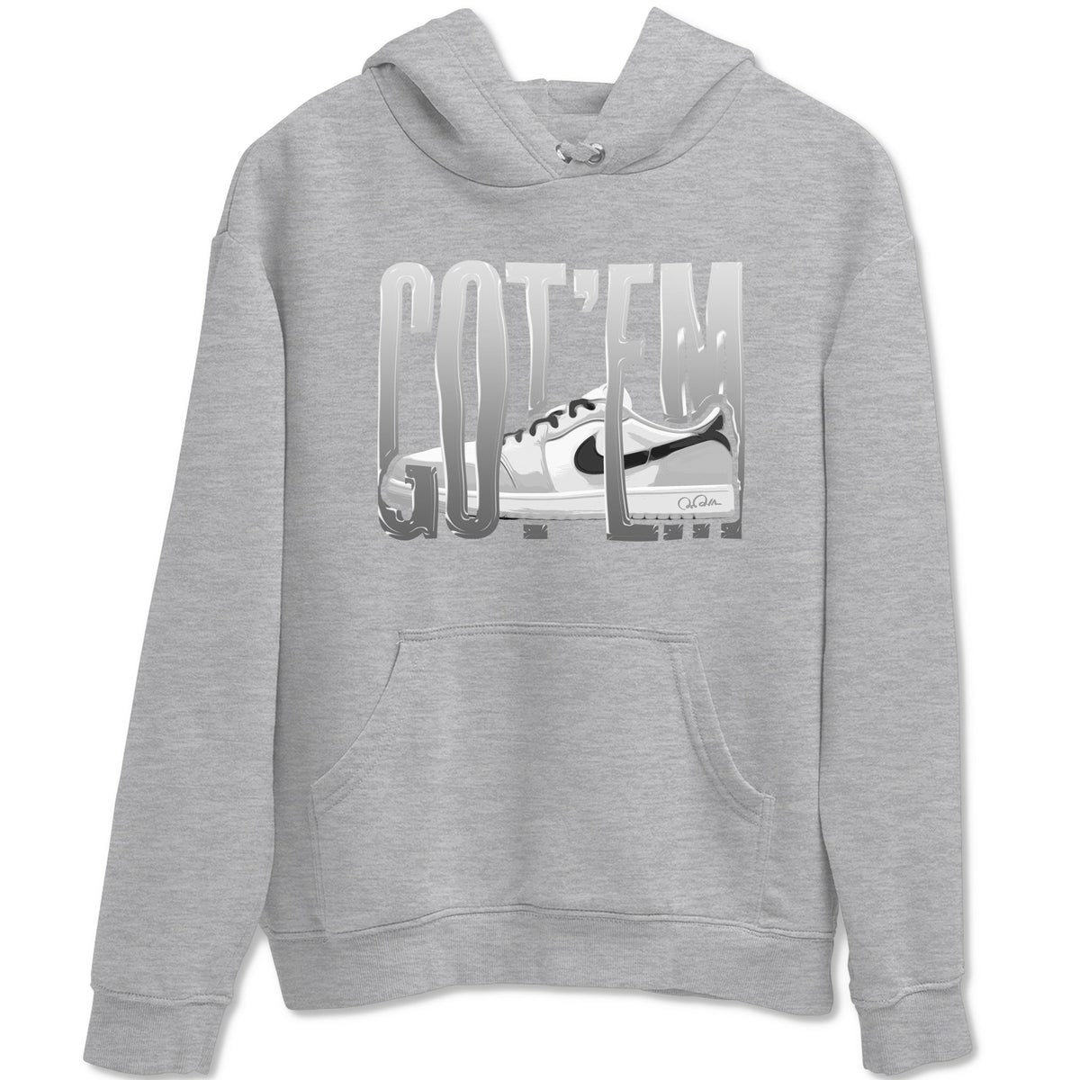 1s Wolf Grey shirts to match jordans Wiggling Gotem sneaker match tees Air Jordan 1 Wolf Grey Drip Gear Zone streetwear brand Heather Grey 2 unisex cotton tee
