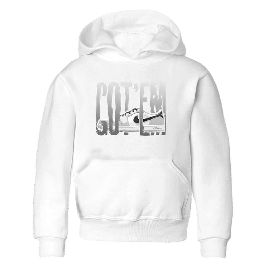 1s Wolf Grey shirts to match jordans Wiggling Gotem sneaker match tees Air Jordan 1 Wolf Grey Drip Gear Zone streetwear brand Baby and Youth White 2 cotton tee