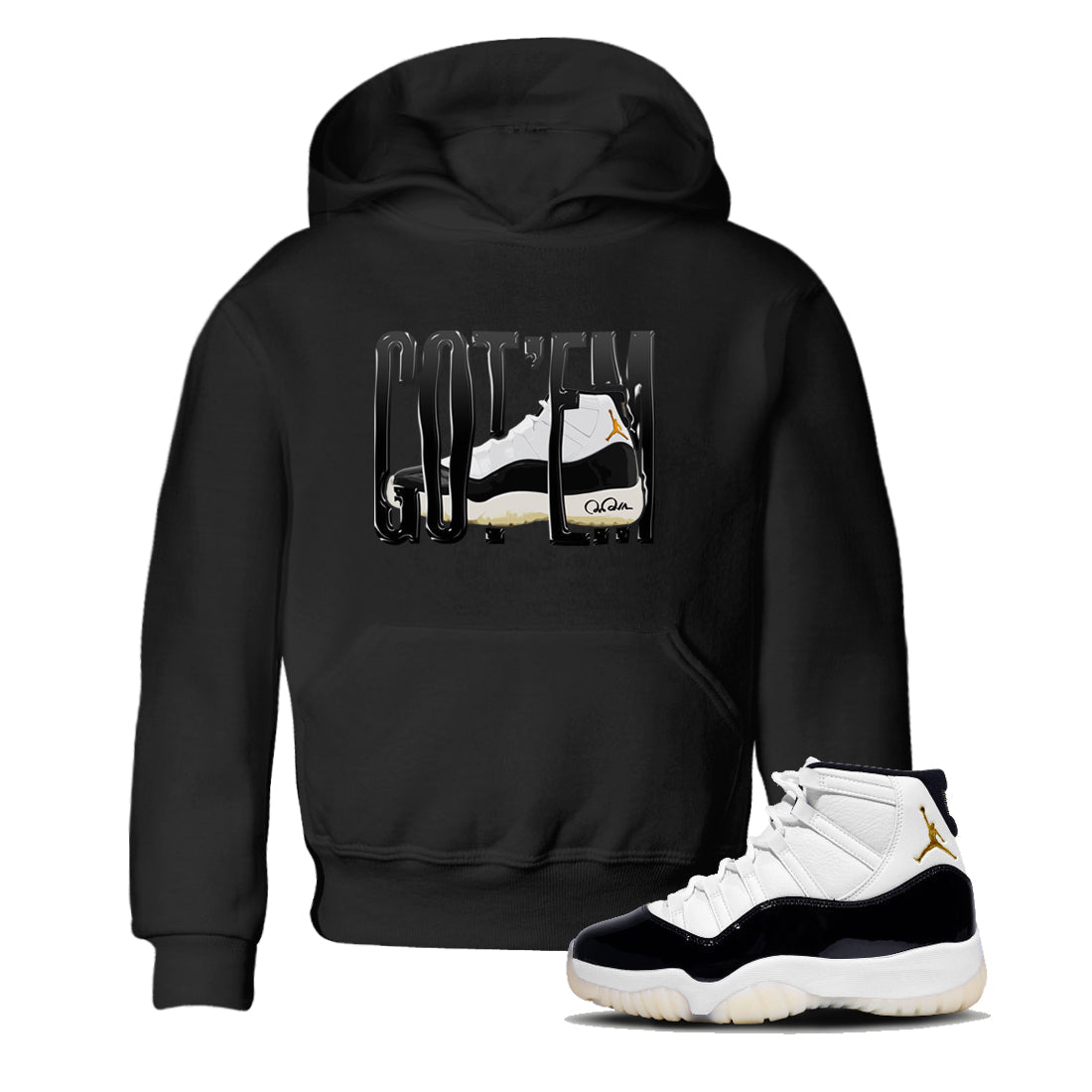Air Jordan 11 Gratitude shirt to match jordans Wiggling Gotem sneaker tees AJ11 Gratitude Drip Gear Zone Baby Toddler Black 1 T-Shirt