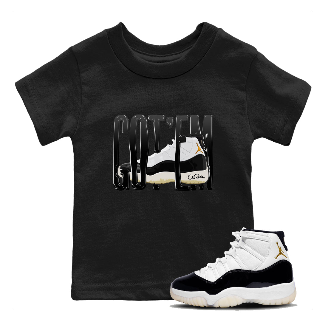 Air Jordan 11 Gratitude shirt to match jordans Wiggling Gotem sneaker tees AJ11 Gratitude Drip Gear Zone Baby Toddler Black 1 T-Shirt