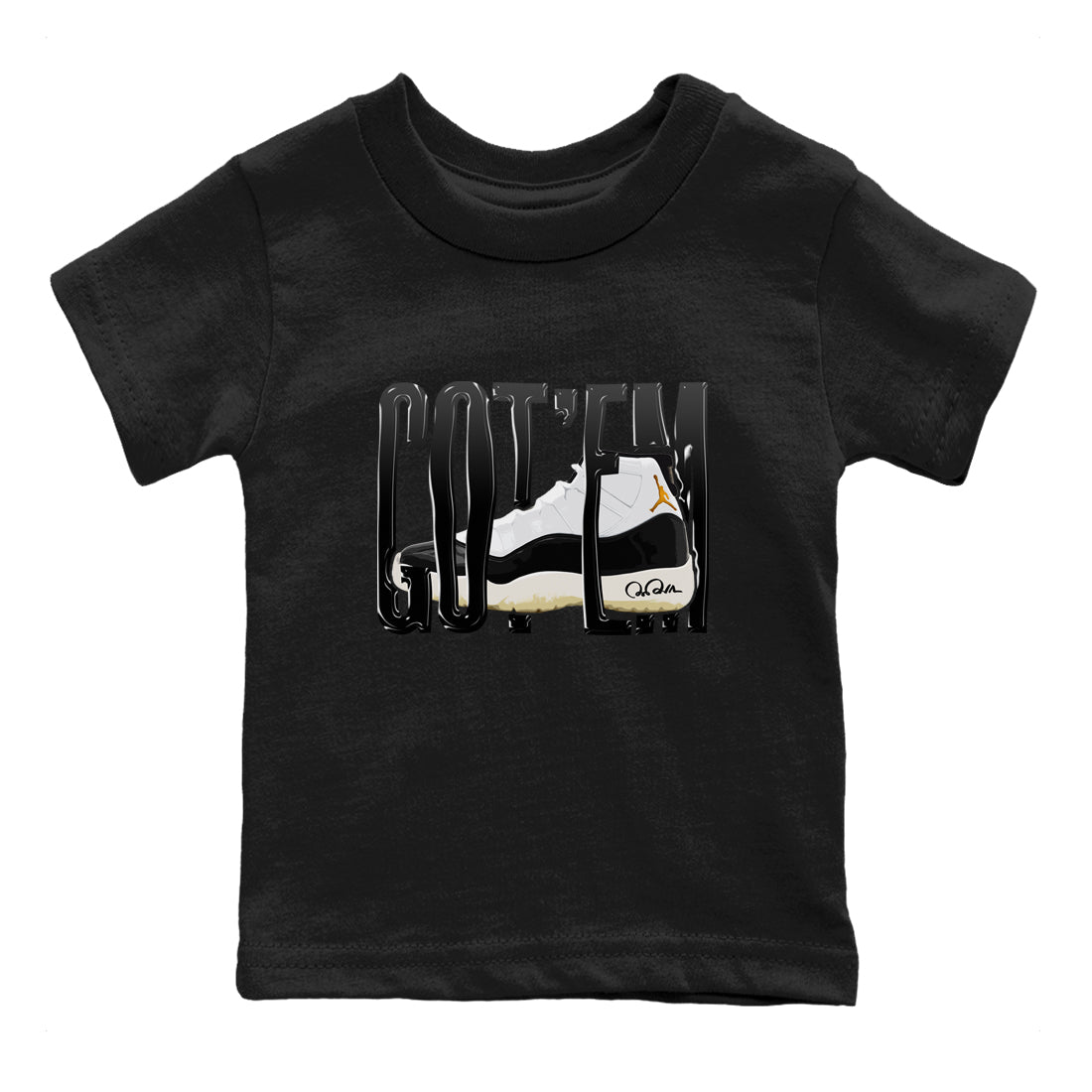 Air Jordan 11 Gratitude shirt to match jordans Wiggling Gotem sneaker tees AJ11 Gratitude Drip Gear Zone Baby Toddler Black 2 T-Shirt