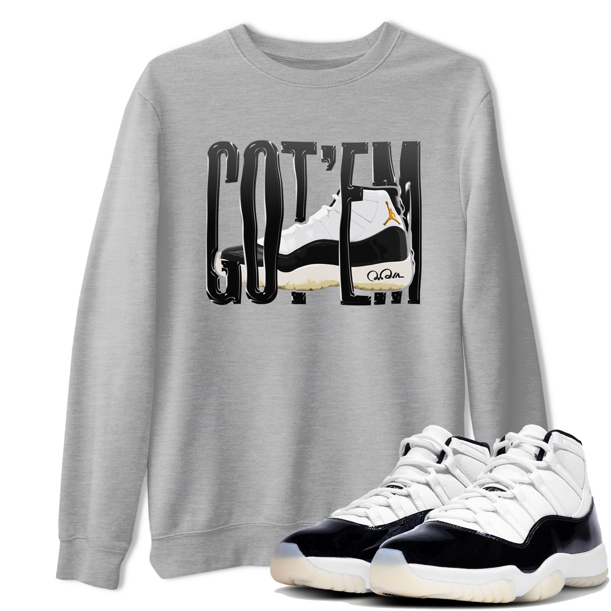 Air Jordan 11 Gratitude shirt to match jordans Wiggling Gotem sneaker tees AJ11 Gratitude Drip Gear Zone Unisex Heather Grey 1 T-Shirt