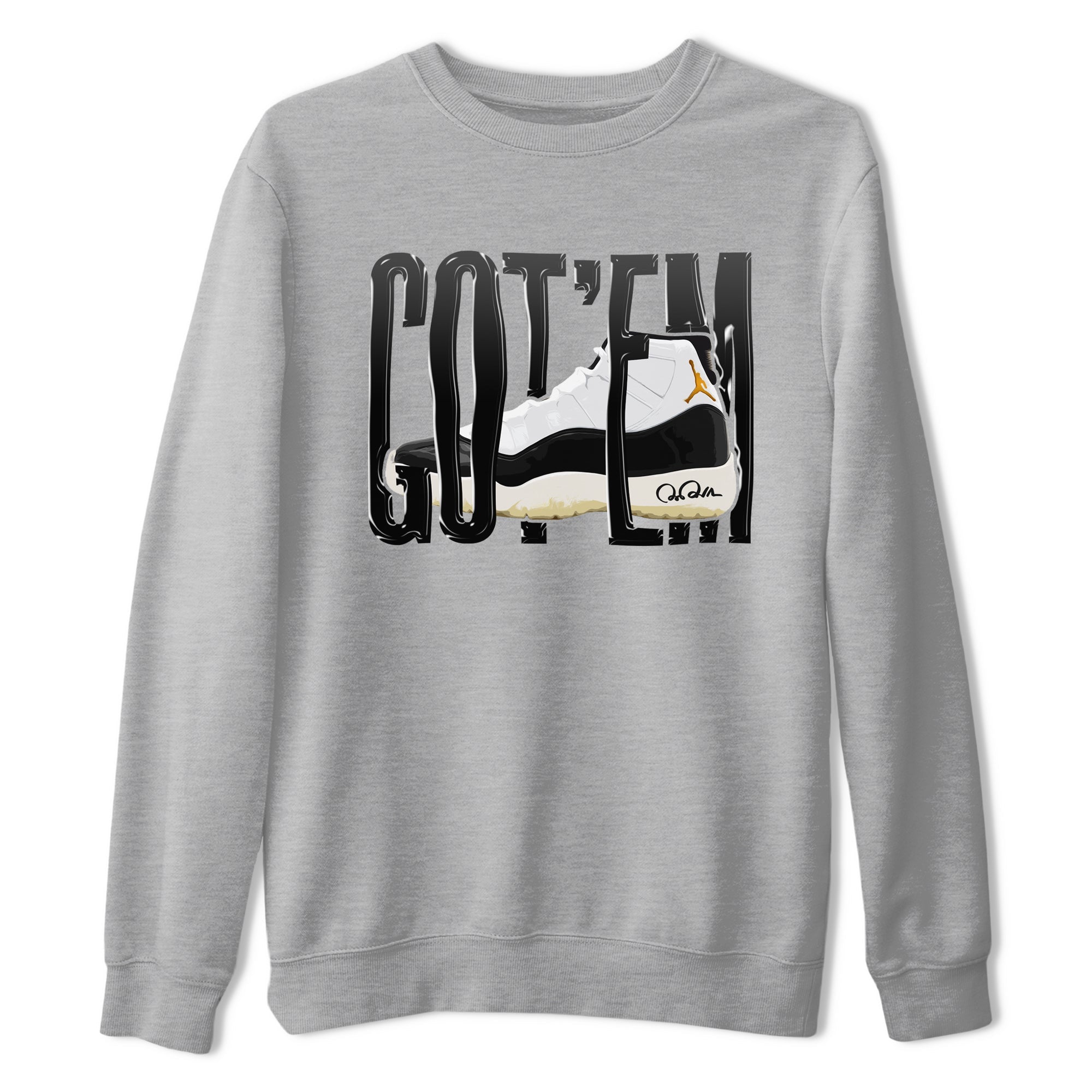 Air Jordan 11 Gratitude shirt to match jordans Wiggling Gotem sneaker tees AJ11 Gratitude Drip Gear Zone Unisex Heather Grey 2 T-Shirt