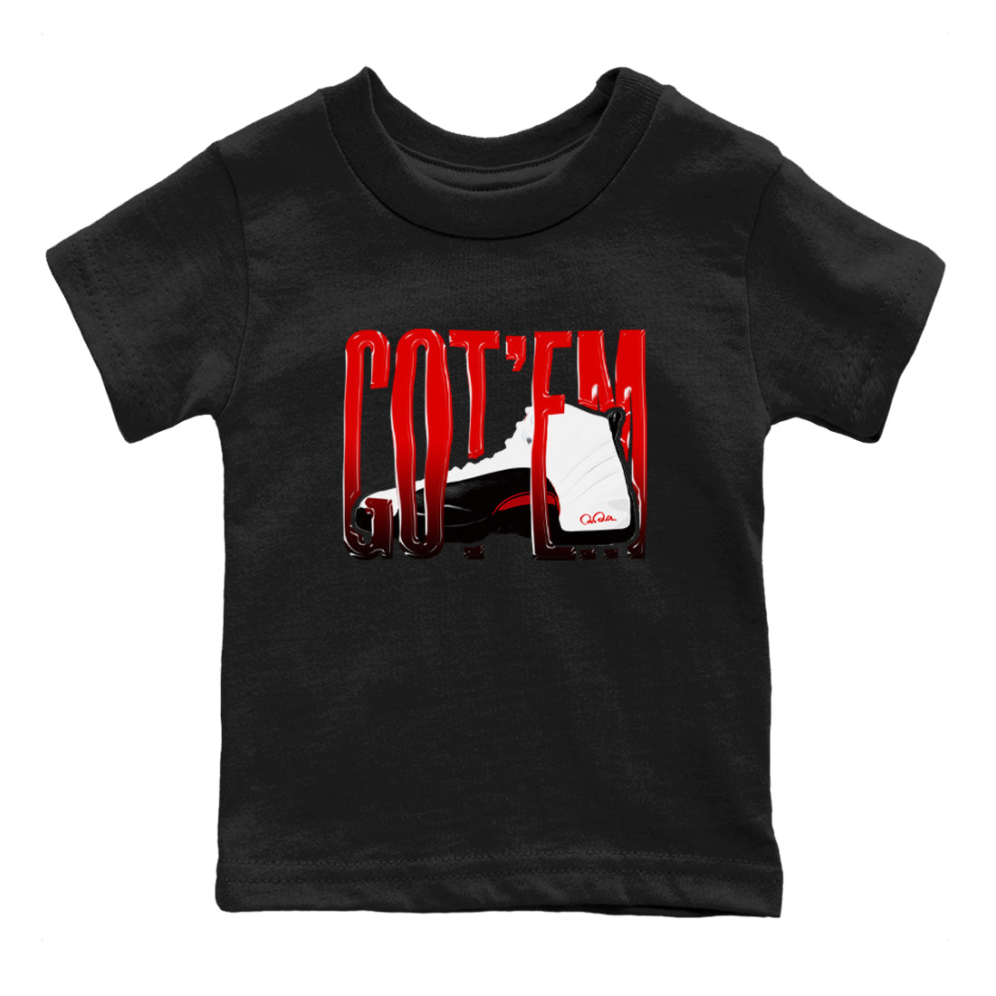 12s Taxi Flip shirts to match jordans Wiggling Gotem sneaker match tees Air Jordan 12 Taxi Flip Drip Gear Zone streetwear brand Baby and Youth Black 2 cotton tee