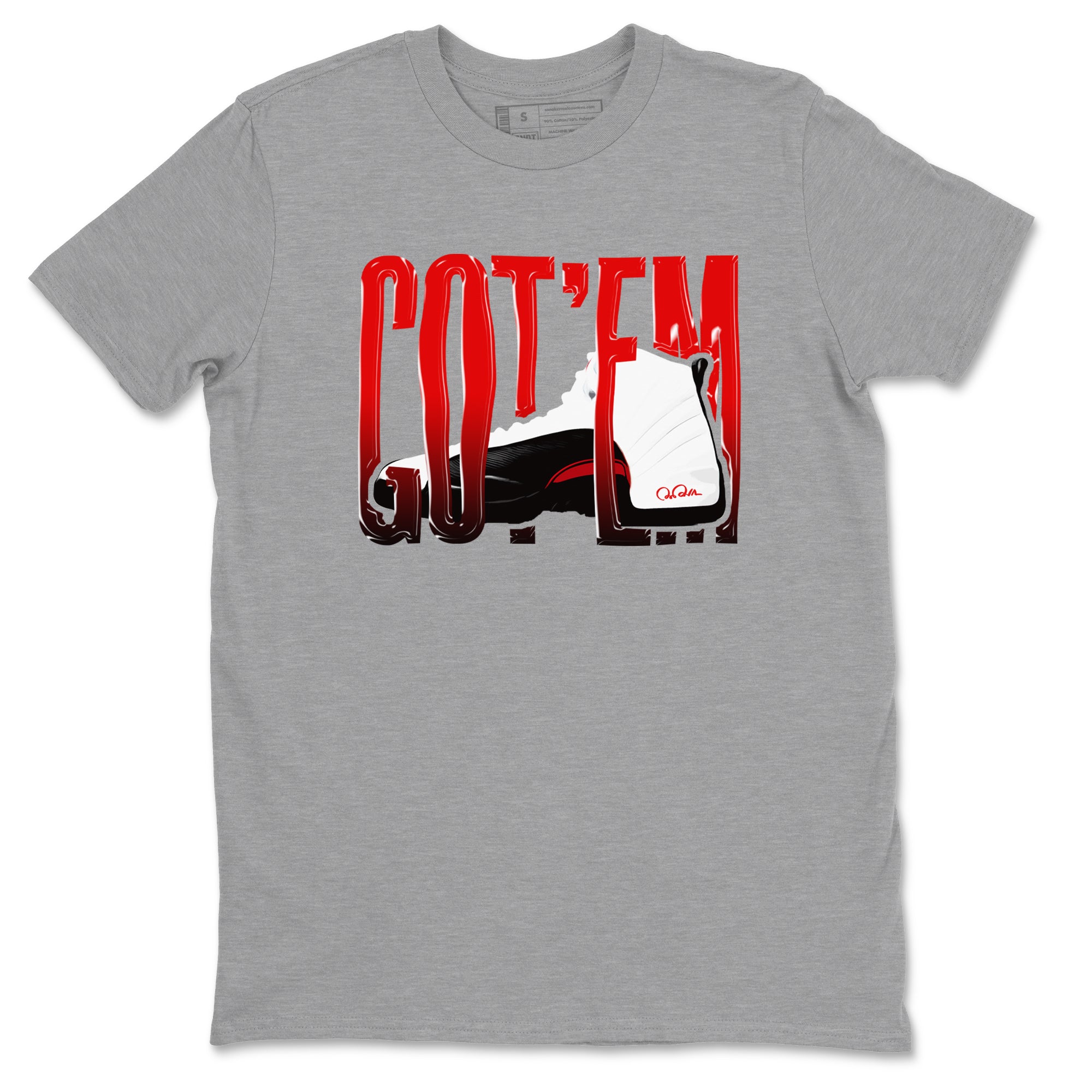 12s Taxi Flip shirts to match jordans Wiggling Gotem sneaker match tees Air Jordan 12 Taxi Flip Drip Gear Zone streetwear brand Heather Grey 2 unisex cotton tee