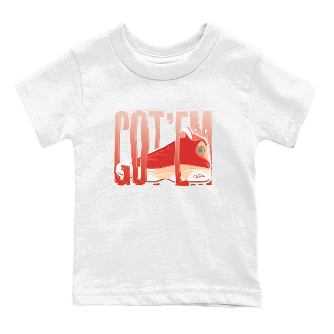 13s Dune Red shirts to match jordans Wiggling Gotem sneaker match tees Air Jordan 13 Dune Red Drip Gear Zone streetwear brand Baby and Youth White 2 cotton tee
