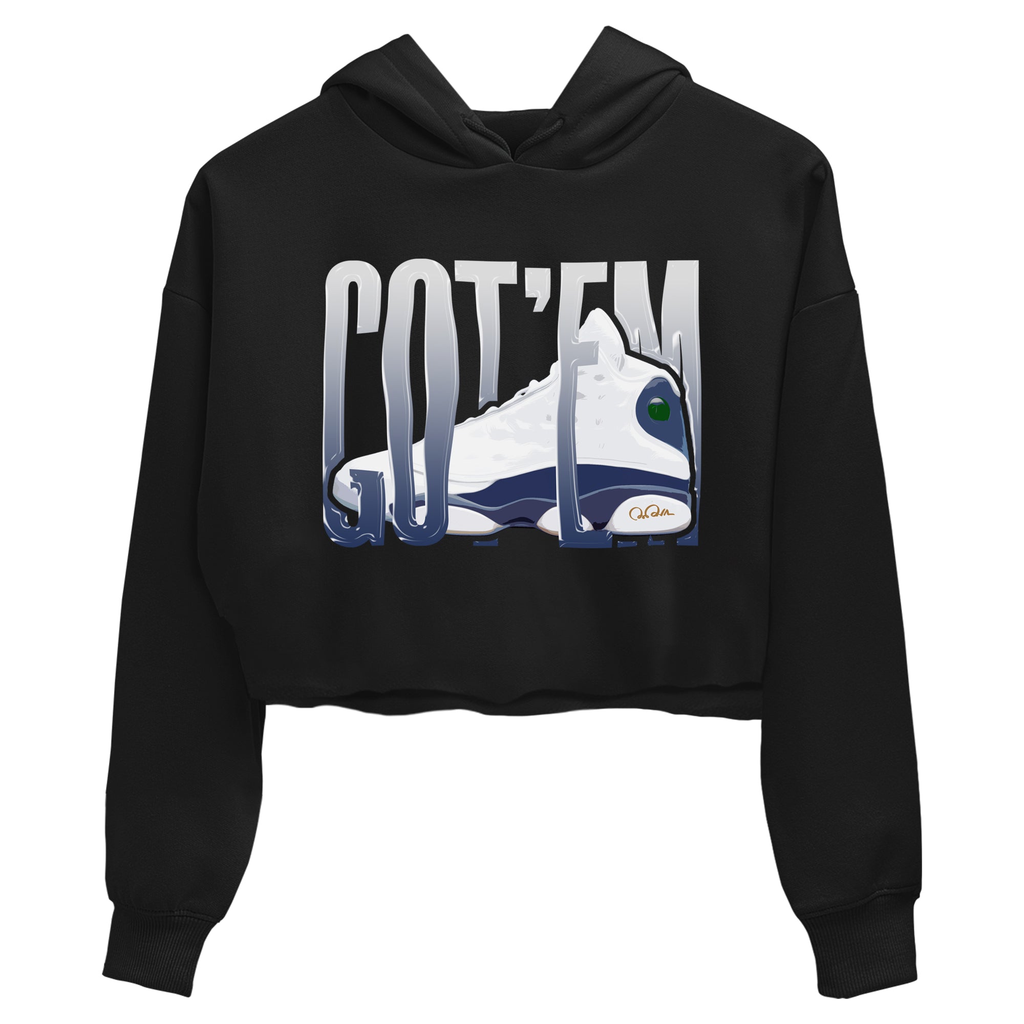 13s Midnight Navy shirts to match jordans Wiggling Gotem sneaker match tees Air Jordan 13 Midnight Navy match shoes to clothes Drip Gear Zone unisex cotton Black 2 crop tee