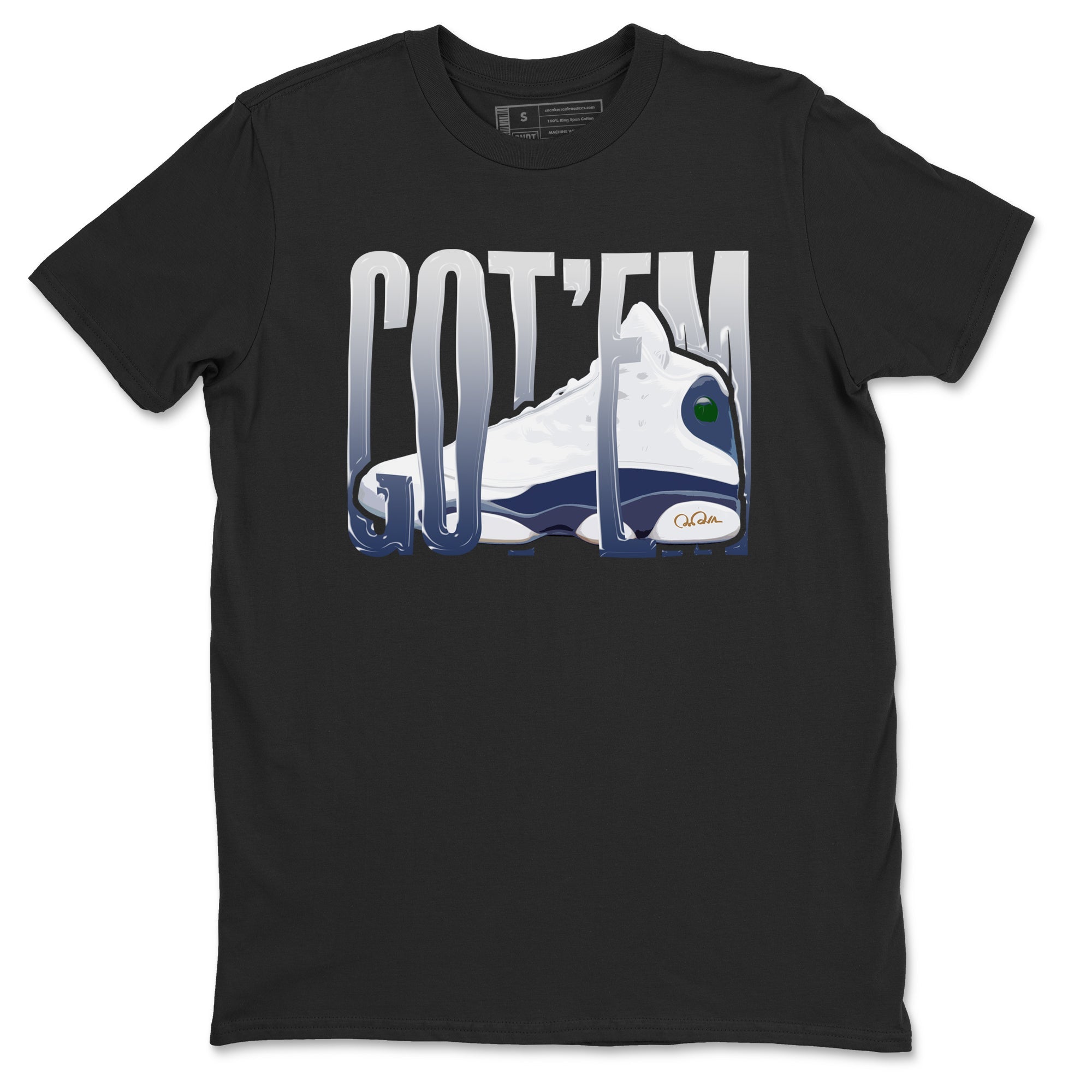 13s Midnight Navy shirts to match jordans Wiggling Gotem sneaker match tees Air Jordan 13 Midnight Navy match shoes to clothes Drip Gear Zone unisex cotton Black 2 shirts