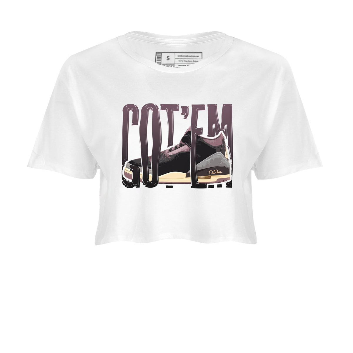 3s A Ma Maniere x Black shirts to match jordans Wiggling Gotem sneaker match tees A Ma Maniere x Air Jordan 3 “While You Were Sleeping”Sneaker Release Tees unisex cotton White 2 Crop Shirts