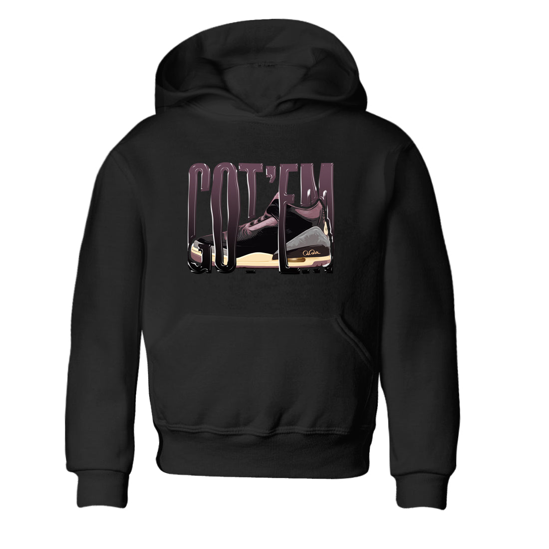 3s A Ma Maniere x Black shirts to match jordans Wiggling Gotem sneaker match tees A Ma Maniere x Air Jordan 3 “While You Were Sleeping”Sneaker Release Tees Youth Baby Black 2 crew neck shirts