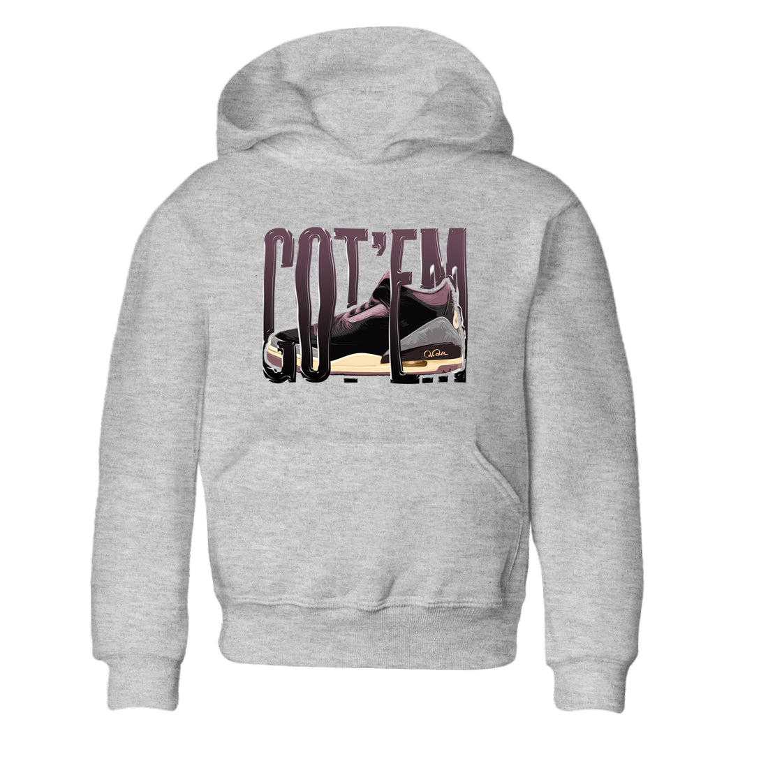 3s A Ma Maniere x Black shirts to match jordans Wiggling Gotem sneaker match tees A Ma Maniere x Air Jordan 3 “While You Were Sleeping”Sneaker Release Tees Youth Baby Heather Grey 2 crew neck shirts