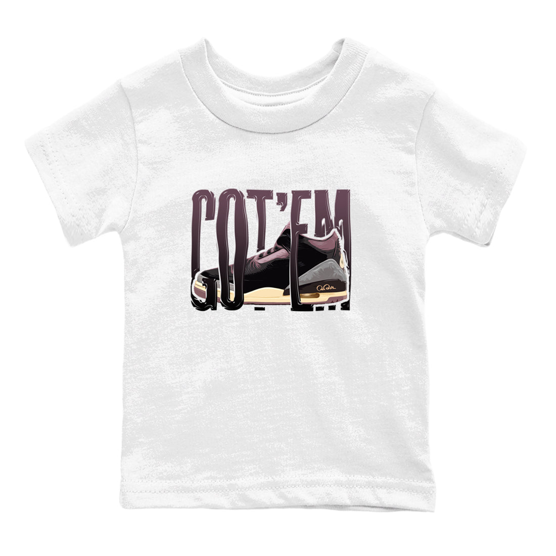 3s A Ma Maniere x Black shirts to match jordans Wiggling Gotem sneaker match tees A Ma Maniere x Air Jordan 3 “While You Were Sleeping”Sneaker Release Tees Youth Baby White 2 crew neck shirts