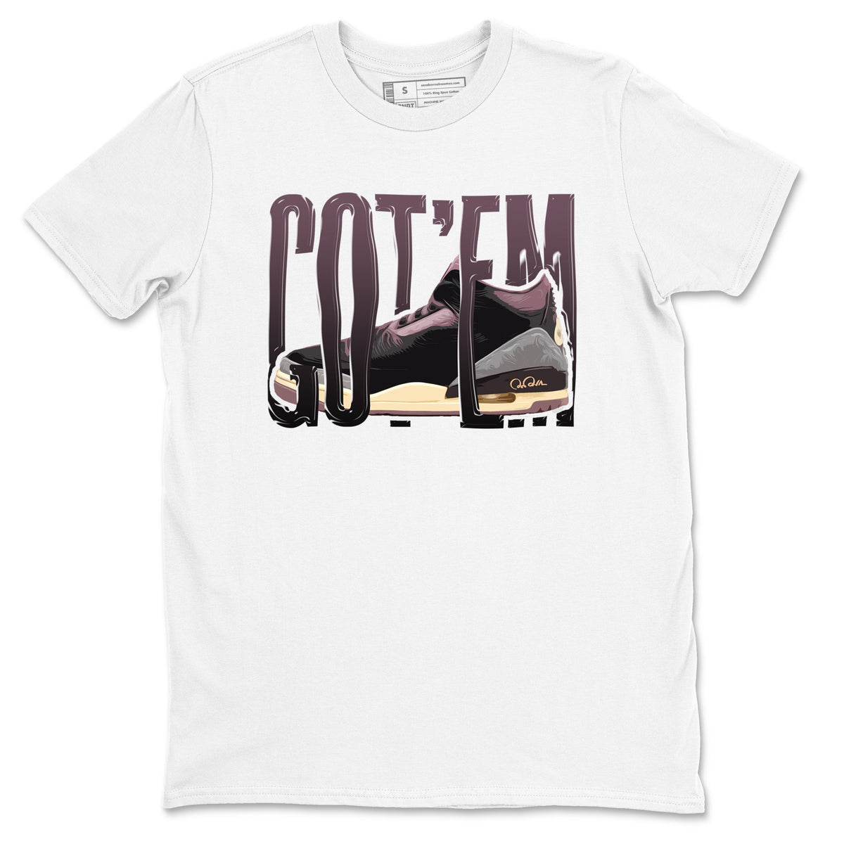 3s A Ma Maniere x Black shirts to match jordans Wiggling Gotem sneaker match tees A Ma Maniere x Air Jordan 3 “While You Were Sleeping”Sneaker Release Tees unisex cotton White 2 crew neck shirts
