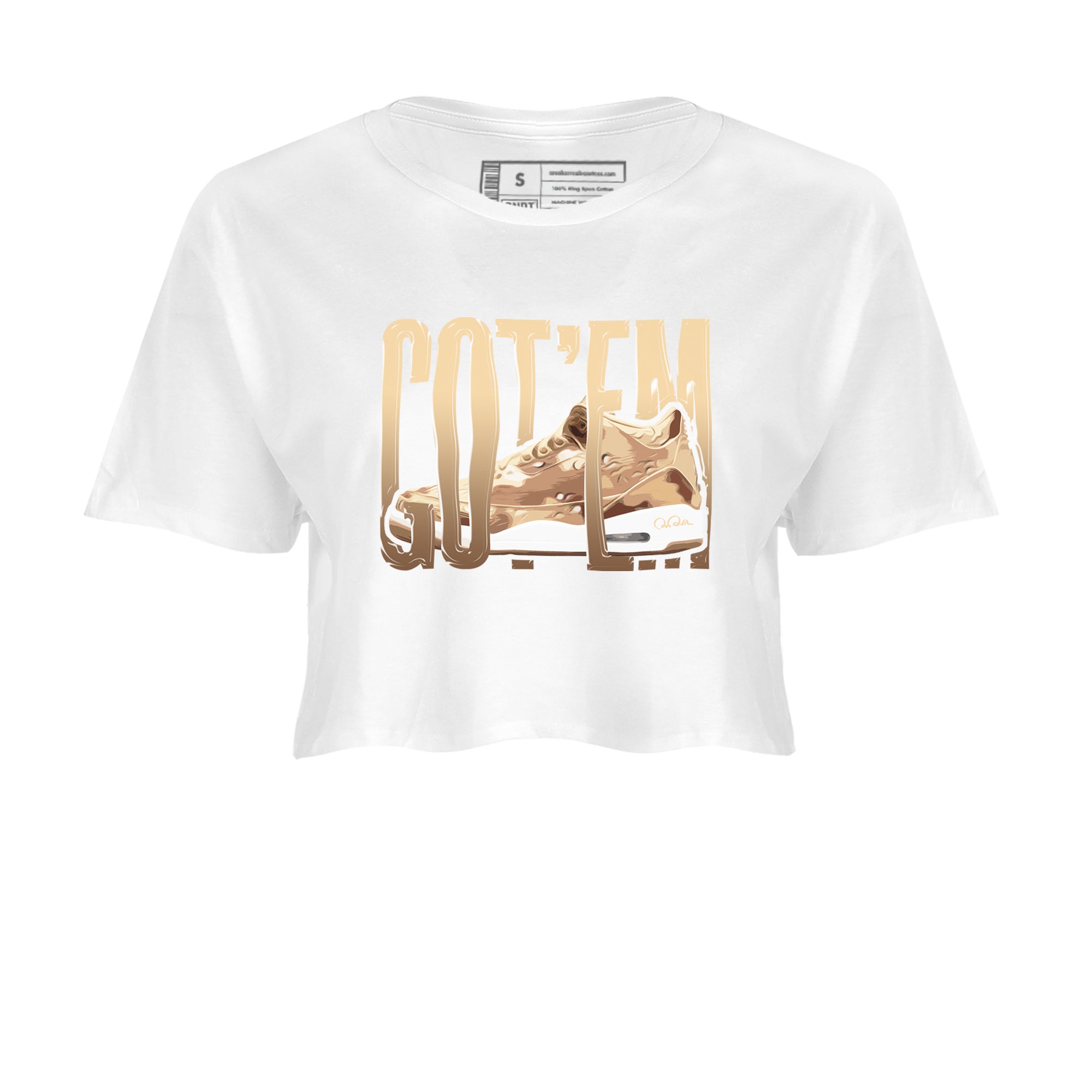 AJ3 Desert Camo shirts to match jordans Wiggling Gotem sneaker match tees Air Jordan 3 Desert Camo Drip Gear Zone streetwear brand White 2 crop tee