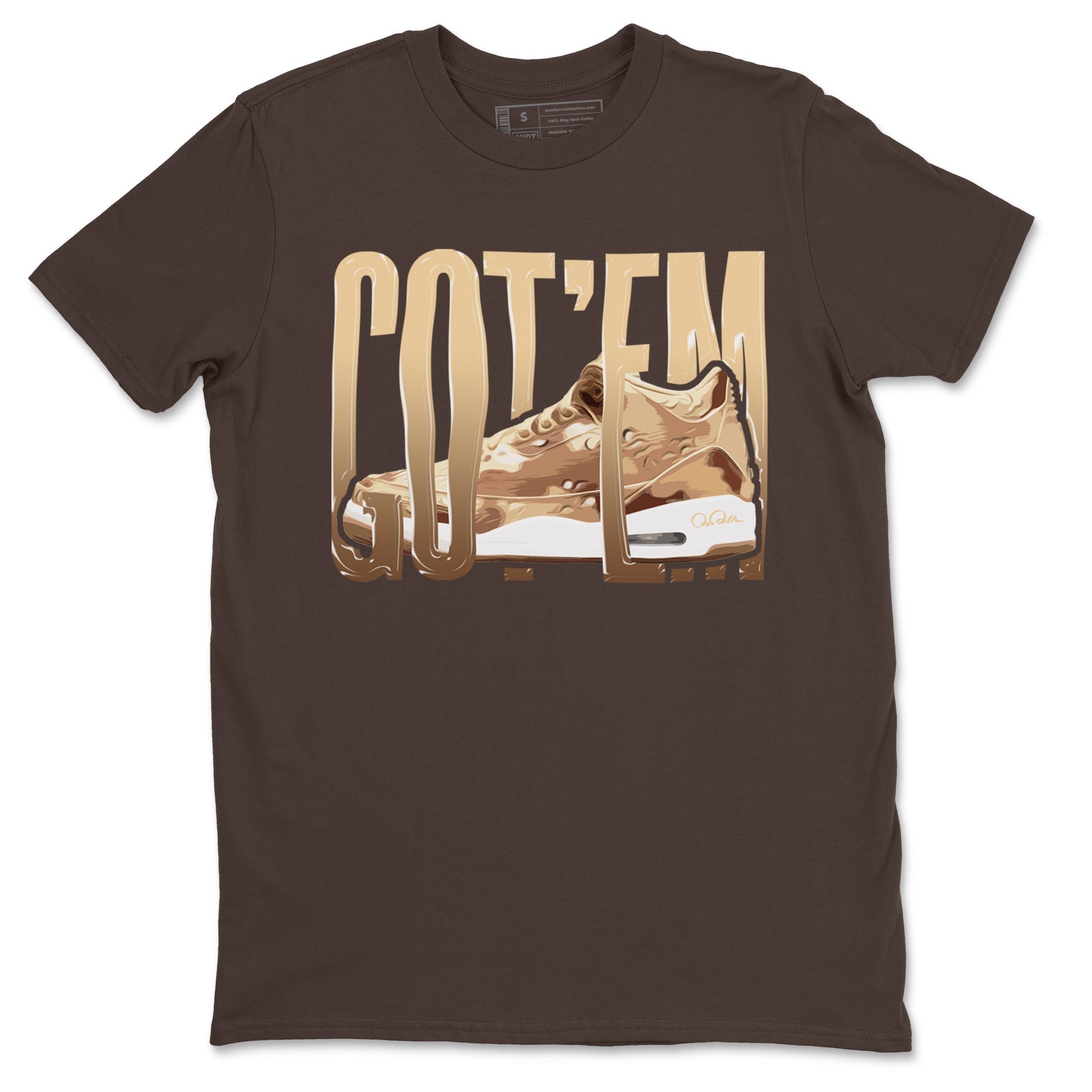AJ3 Desert Camo shirts to match jordans Wiggling Gotem sneaker match tees Air Jordan 3 Desert Camo Drip Gear Zone streetwear brand Dark Chocolate 2 unisex cotton tee