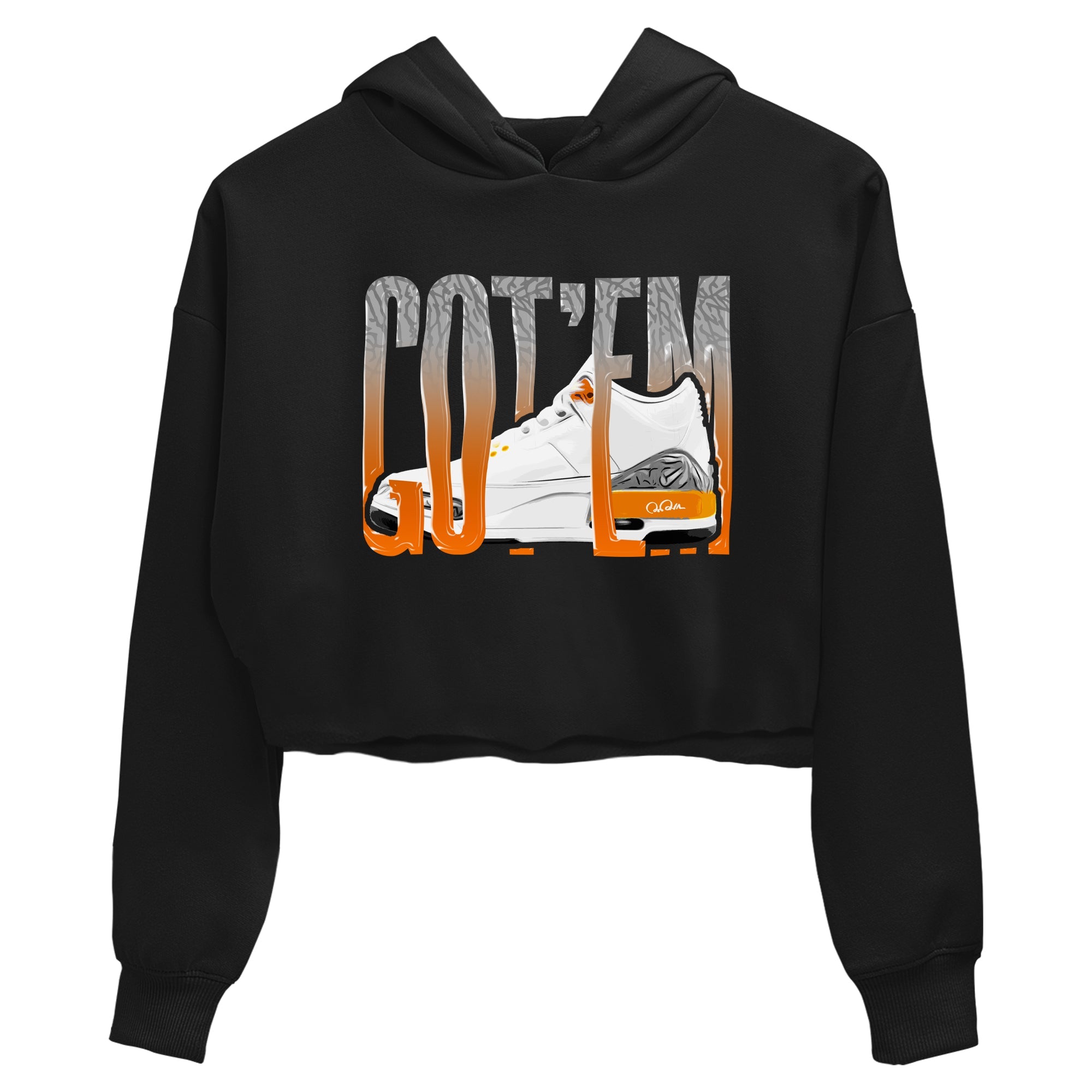 3s Georgia Peach shirt to match jordans Wiggling Gotem sneaker tees Air Jordan 3 Georgia Peach Drip Gear Zone Black 2 crop length shirt