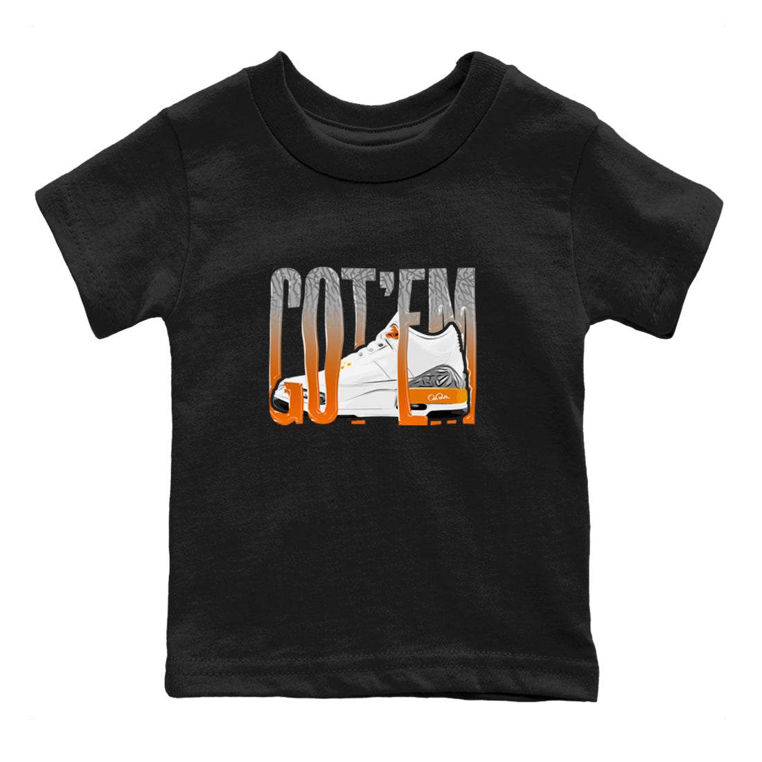 3s Georgia Peach shirt to match jordans Wiggling Gotem sneaker tees Air Jordan 3 Georgia Peach Drip Gear Zone baby toddler Black 2 cotton Shirt