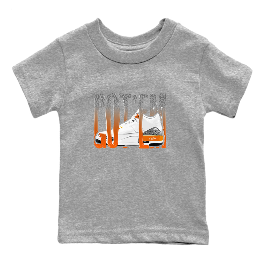 3s Georgia Peach shirt to match jordans Wiggling Gotem sneaker tees Air Jordan 3 Georgia Peach Drip Gear Zone baby toddler Heather Grey 2 cotton Shirt