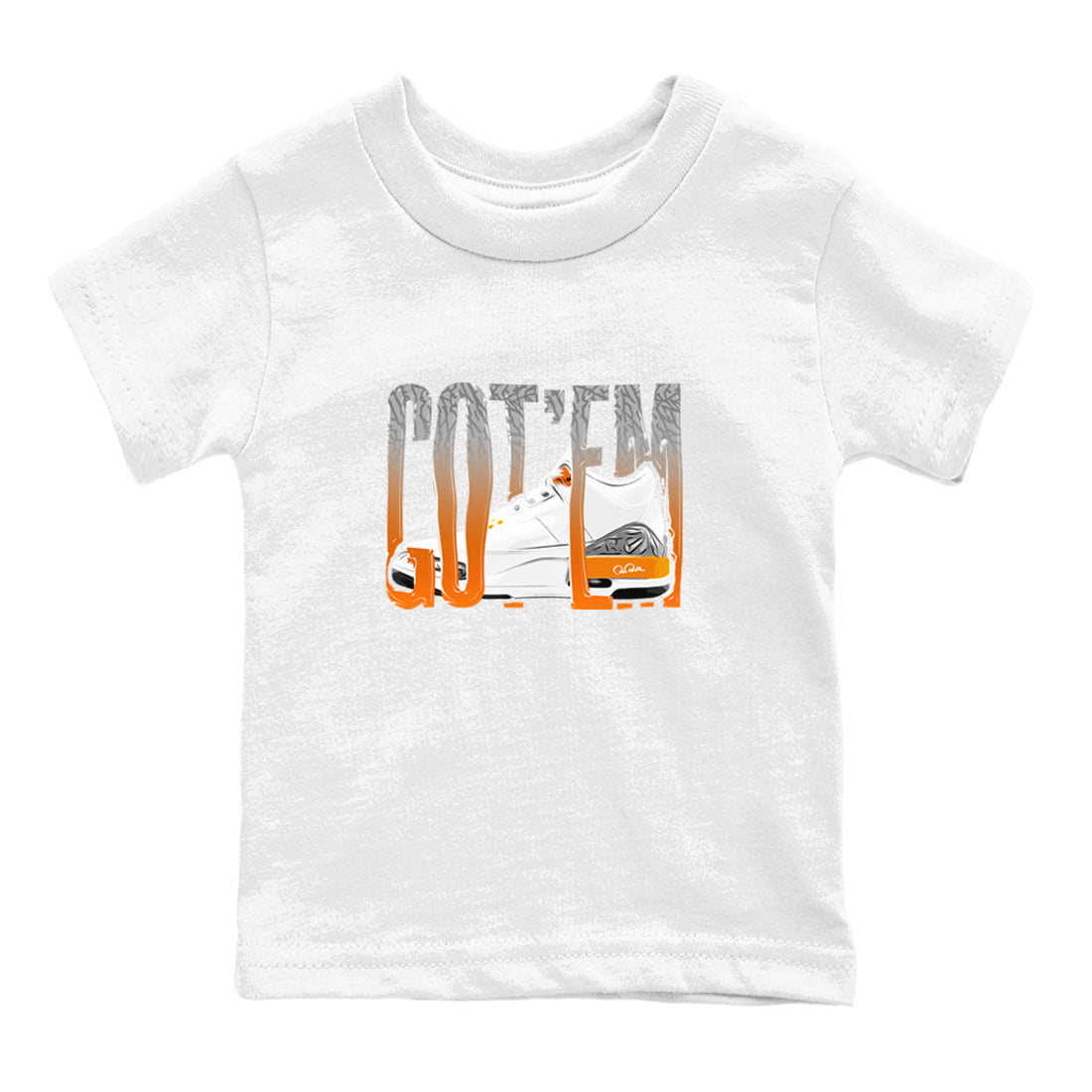 3s Georgia Peach shirt to match jordans Wiggling Gotem sneaker tees Air Jordan 3 Georgia Peach Drip Gear Zone baby toddler White 2 cotton Shirt