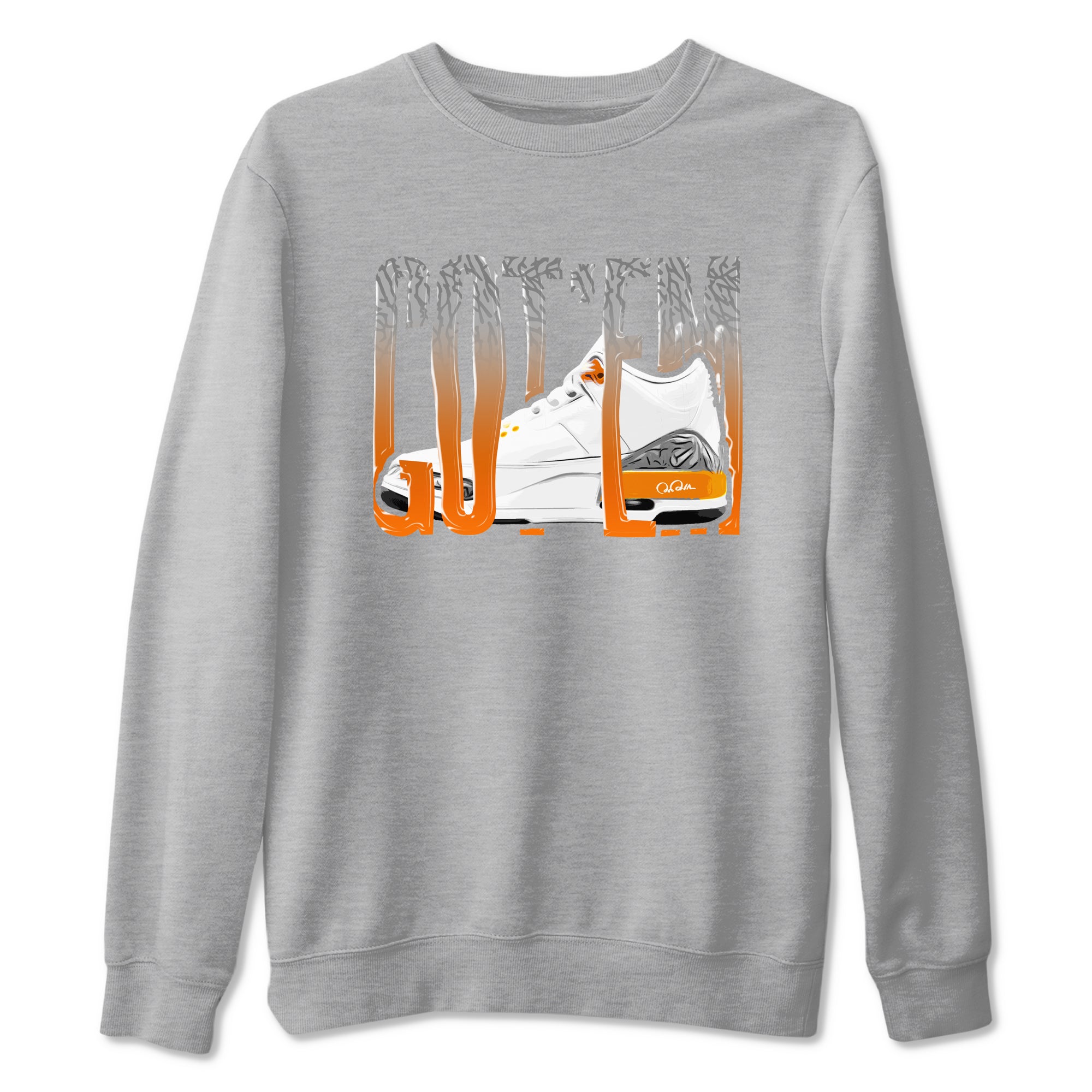 3s Georgia Peach shirt to match jordans Wiggling Gotem sneaker tees Air Jordan 3 Georgia Peach Drip Gear Zone unisex cotton Heather Grey 2 crew neck shirt