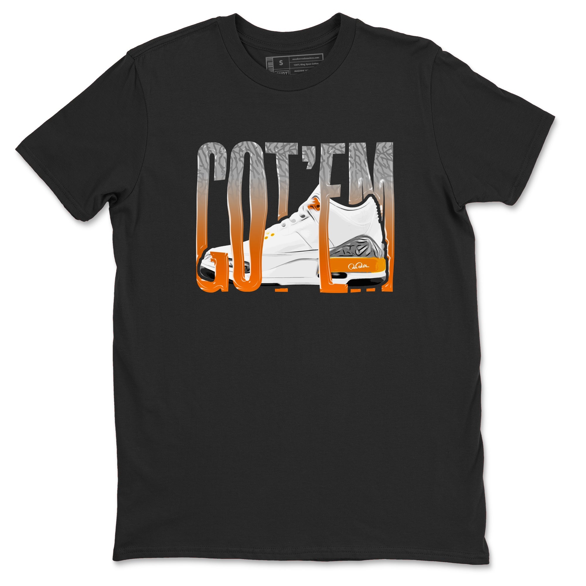 3s Georgia Peach shirt to match jordans Wiggling Gotem sneaker tees Air Jordan 3 Georgia Peach Drip Gear Zone unisex cotton Black 2 crew neck shirt