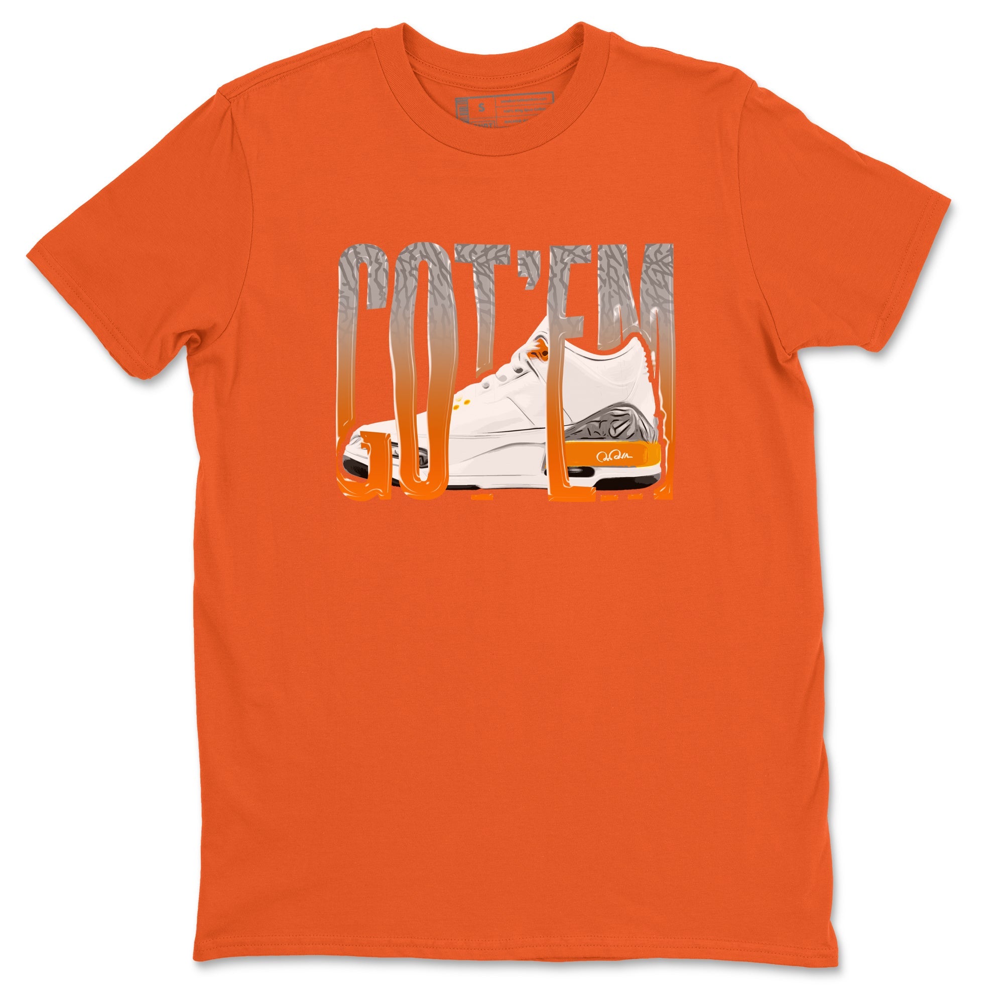 3s Georgia Peach shirt to match jordans Wiggling Gotem sneaker tees Air Jordan 3 Georgia Peach Drip Gear Zone unisex cotton Orange 2 crew neck shirt