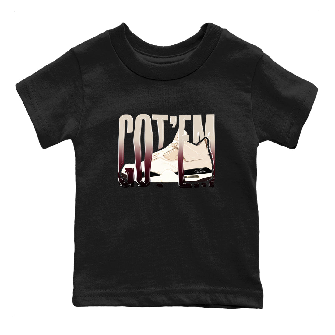 4s A Ma Maniere x Fossil Stone shirts to match jordans Wiggling Gotem sneaker match tees Air Jordan 4 A Ma Maniere x Fossil Stone match shoes to clothes Drip Gear Zone Youth Baby Black 2 tee