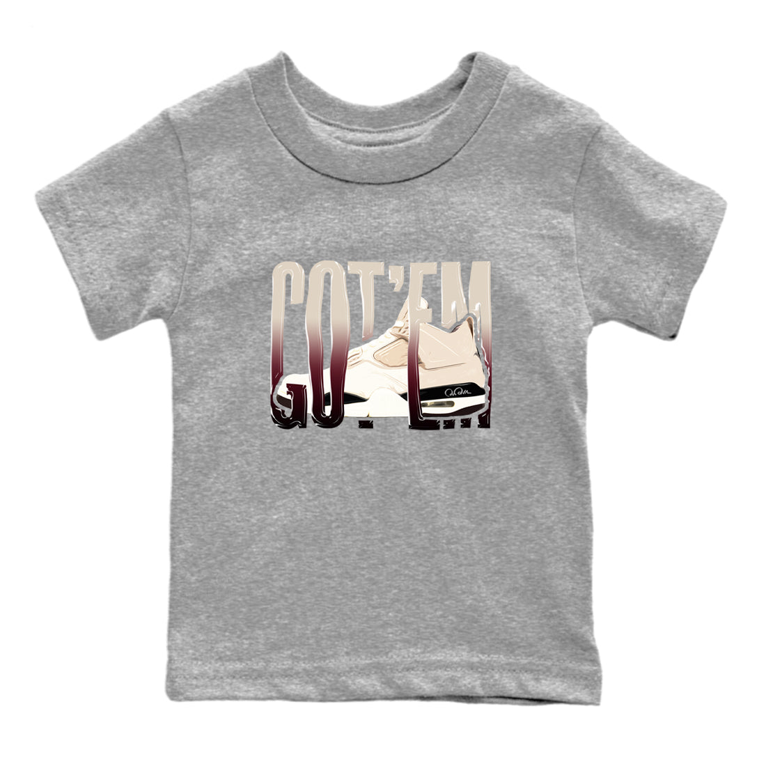 4s A Ma Maniere x Fossil Stone shirts to match jordans Wiggling Gotem sneaker match tees Air Jordan 4 A Ma Maniere x Fossil Stone match shoes to clothes Drip Gear Zone Youth Baby Heather Grey 2 tee