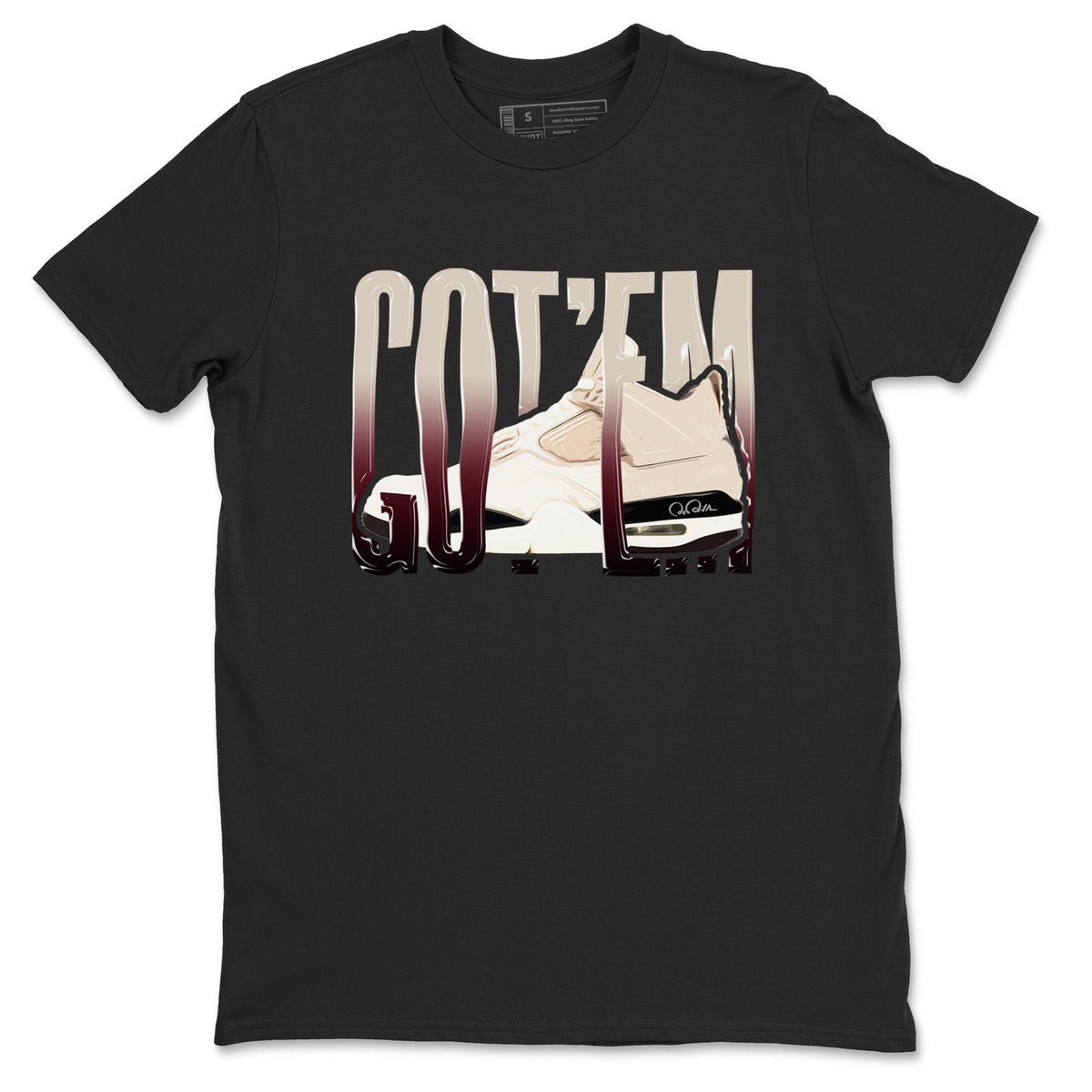 4s A Ma Maniere x Fossil Stone shirts to match jordans Wiggling Gotem sneaker match tees Air Jordan 4 A Ma Maniere x Fossil Stone match shoes to clothes Drip Gear Zone unisex cotton Black 2 shirts