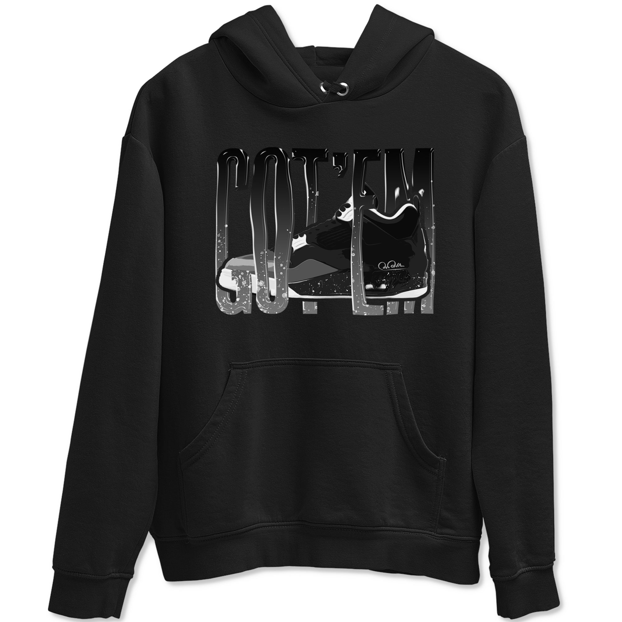 4s Fear shirts to match jordans Wiggling Gotem sneaker match tees Air Jordan 4 Fear match shoes to clothes Drip Gear Zone unisex cotton Black 2 shirts