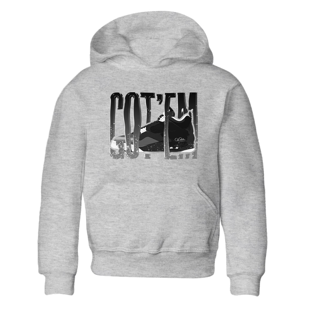 4s Fear shirts to match jordans Wiggling Gotem sneaker match tees Air Jordan 4 Fear match shoes to clothes Drip Gear Zone Youth Baby Heather Grey 2 tee
