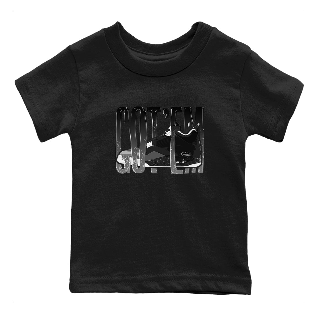 4s Fear shirts to match jordans Wiggling Gotem sneaker match tees Air Jordan 4 Fear match shoes to clothes Drip Gear Zone Youth Baby Black 2 tee