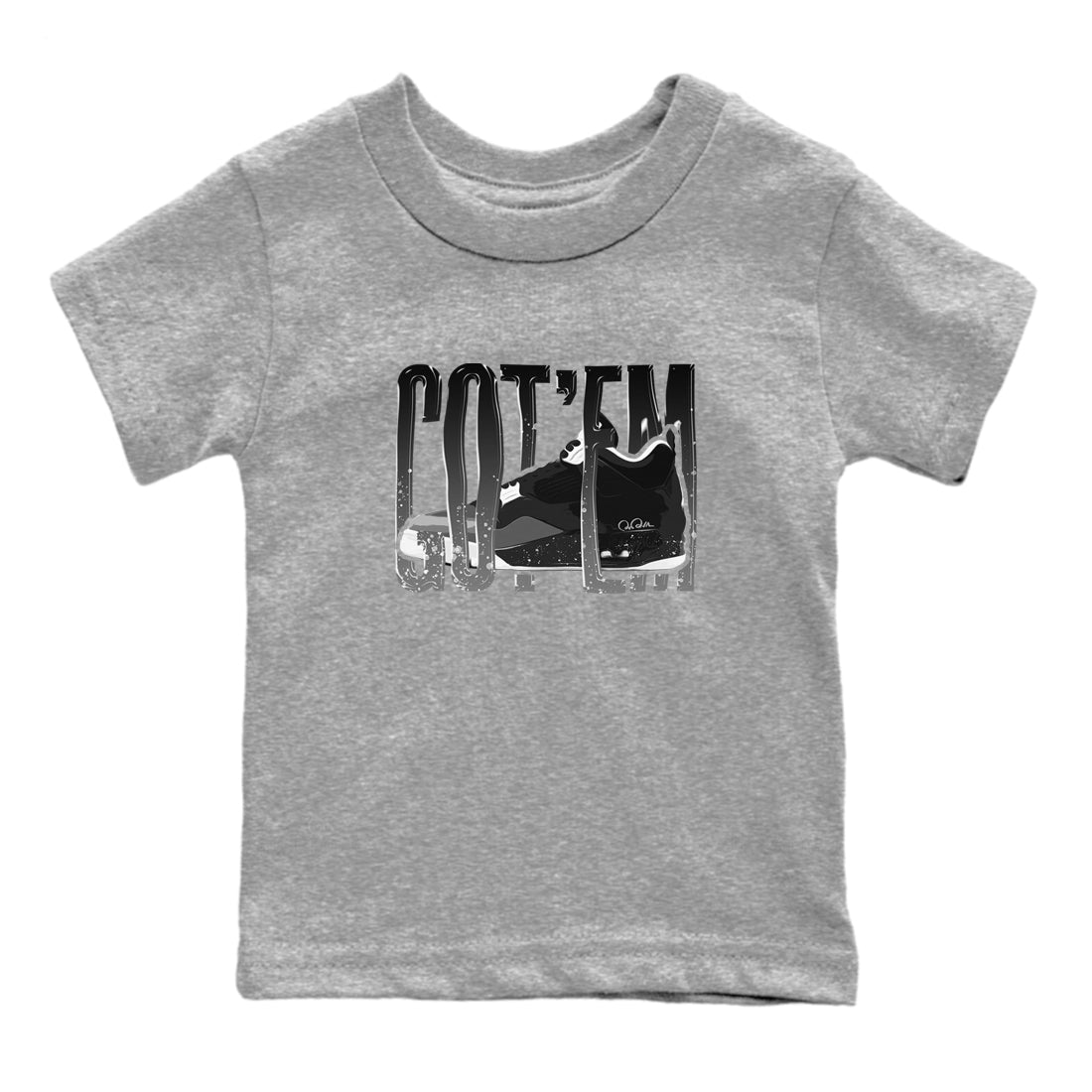 4s Fear shirts to match jordans Wiggling Gotem sneaker match tees Air Jordan 4 Fear match shoes to clothes Drip Gear Zone Youth Baby Heather Grey 2 tee