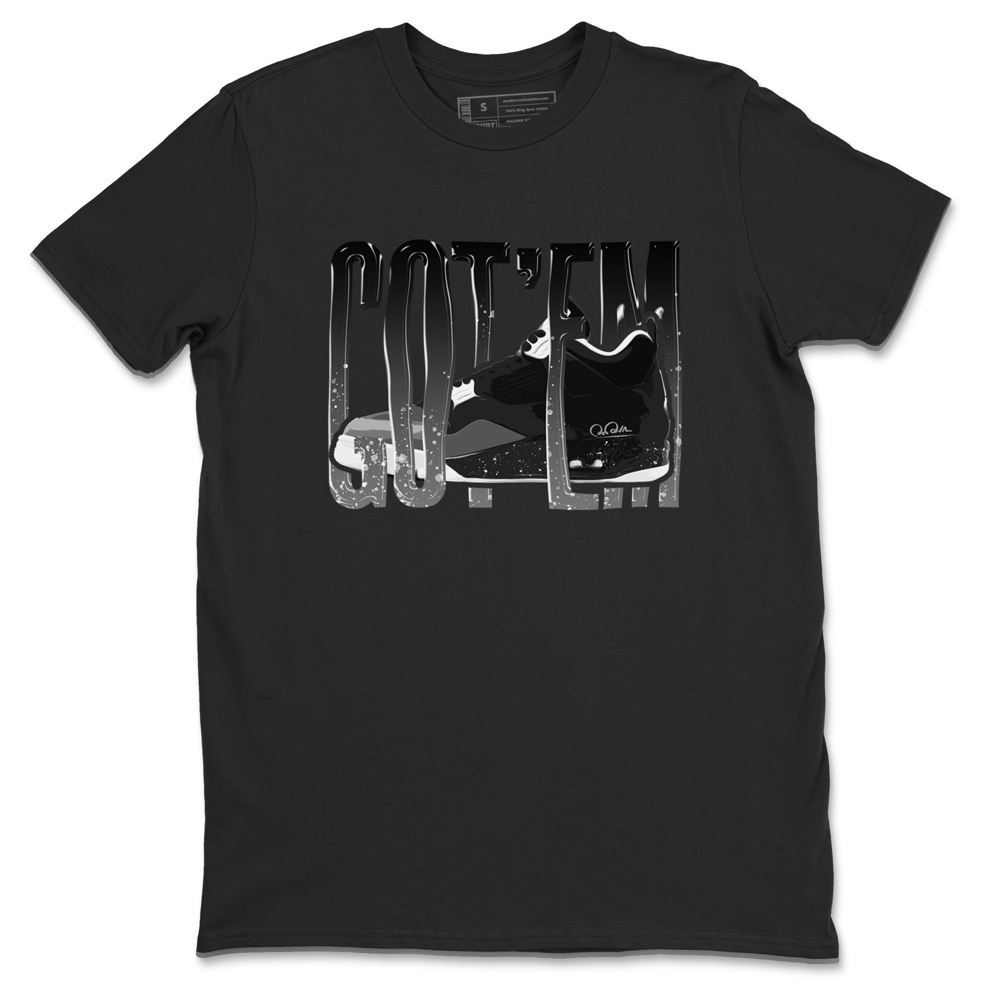 4s Fear shirts to match jordans Wiggling Gotem sneaker match tees Air Jordan 4 Fear match shoes to clothes Drip Gear Zone unisex cotton Black 2 shirts