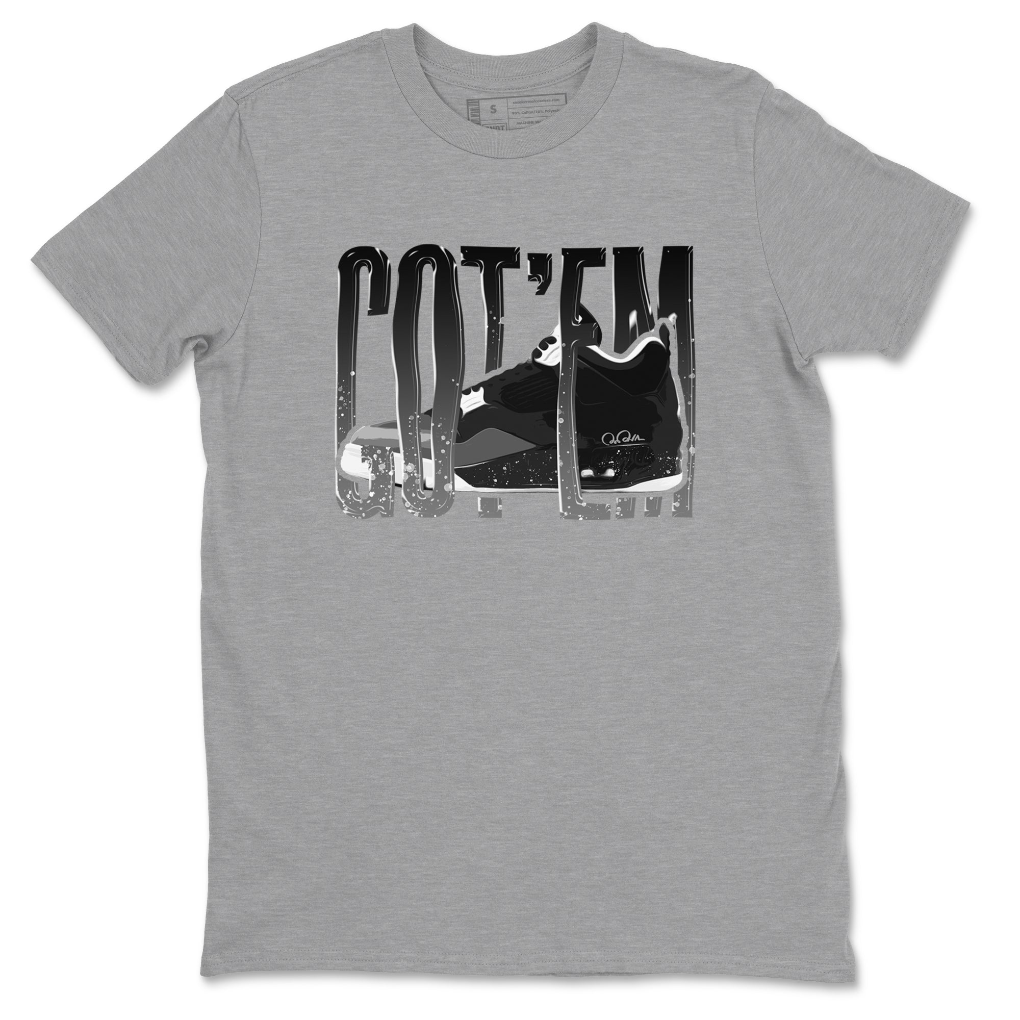 4s Fear shirts to match jordans Wiggling Gotem sneaker match tees Air Jordan 4 Fear match shoes to clothes Drip Gear Zone unisex cotton Heather Grey 2 shirts