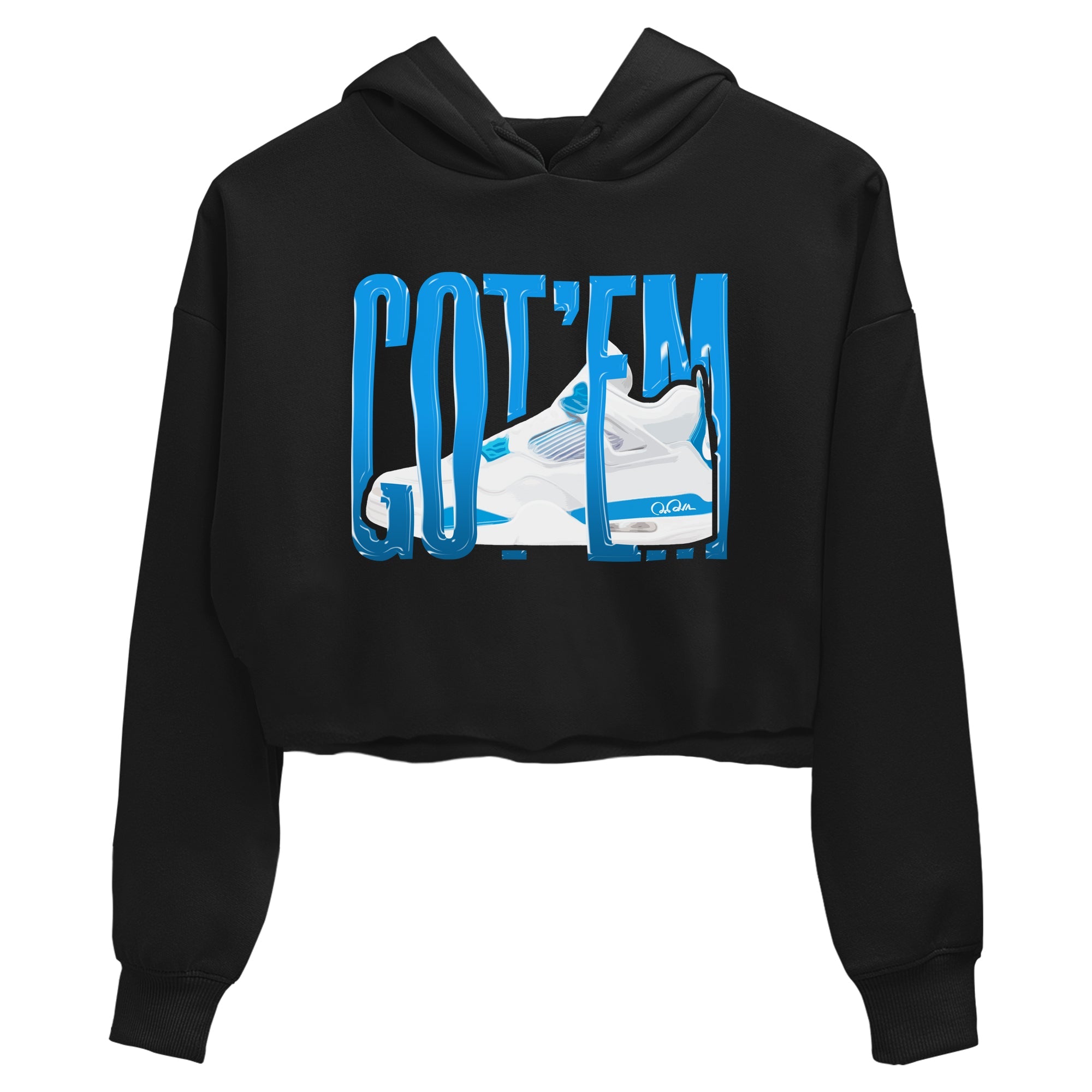 AJ4 Military Blue shirt to match jordans Wiggling Gotem sneaker tees Air Jordan 4 Military Blue Drip Gear Zone Black 2 crop length shirt