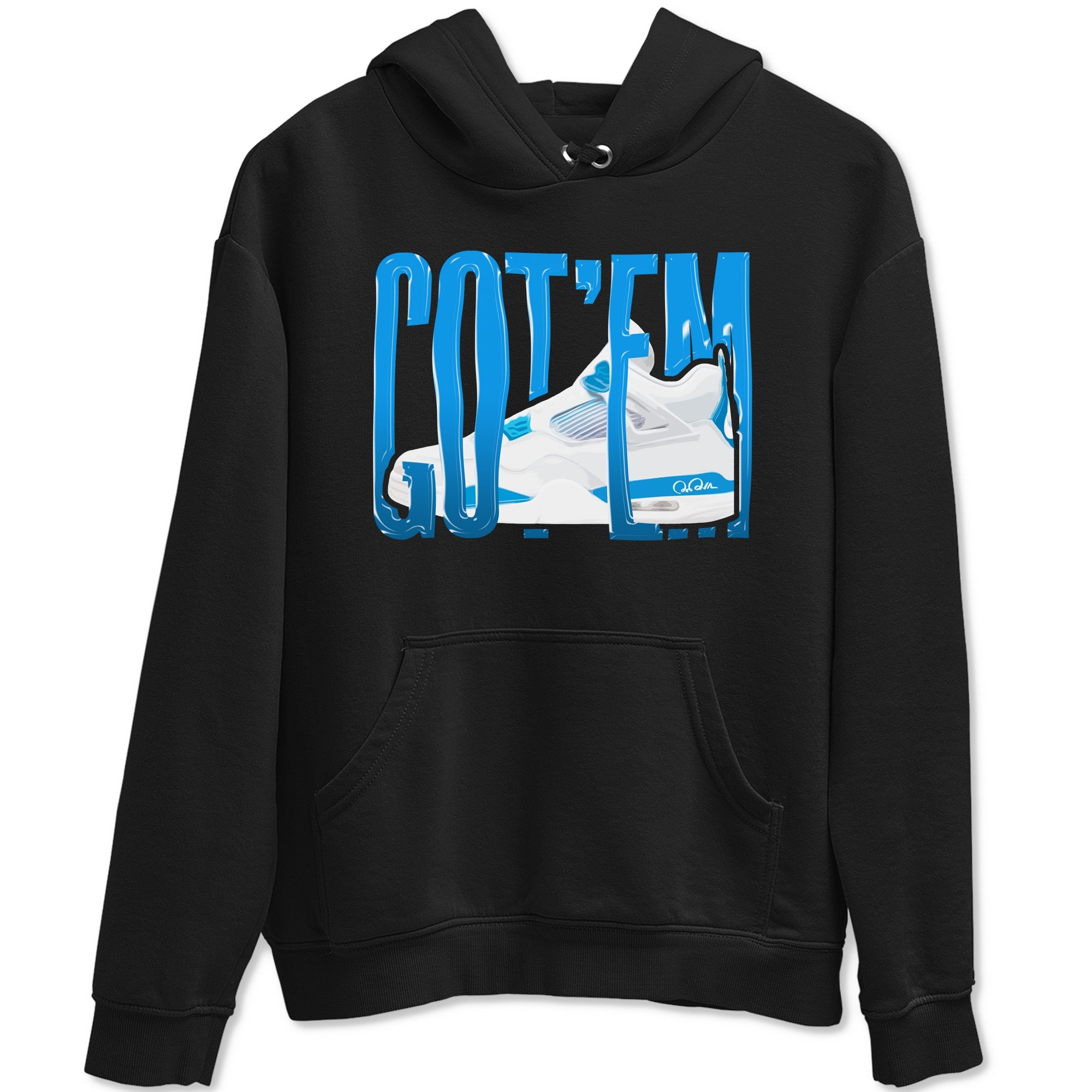 AJ4 Military Blue shirt to match jordans Wiggling Gotem sneaker tees Air Jordan 4 Military Blue Drip Gear Zone unisex cotton Black 2 crew neck shirt