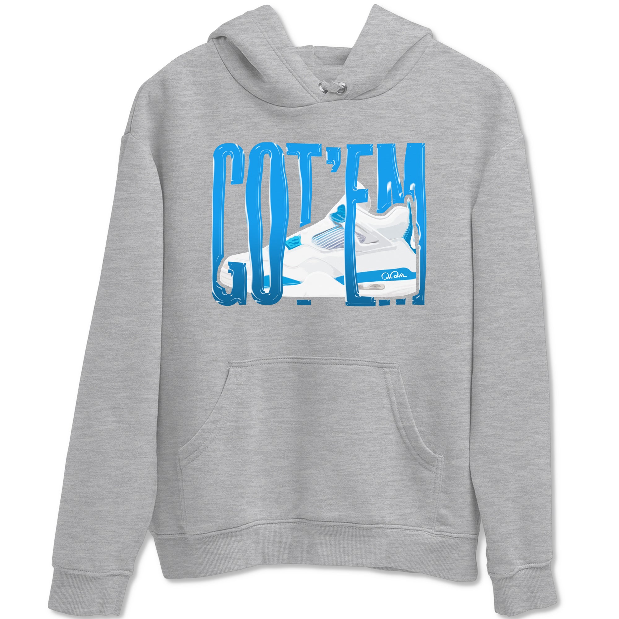 AJ4 Military Blue shirt to match jordans Wiggling Gotem sneaker tees Air Jordan 4 Military Blue Drip Gear Zone unisex cotton Heather Grey 2 crew neck shirt