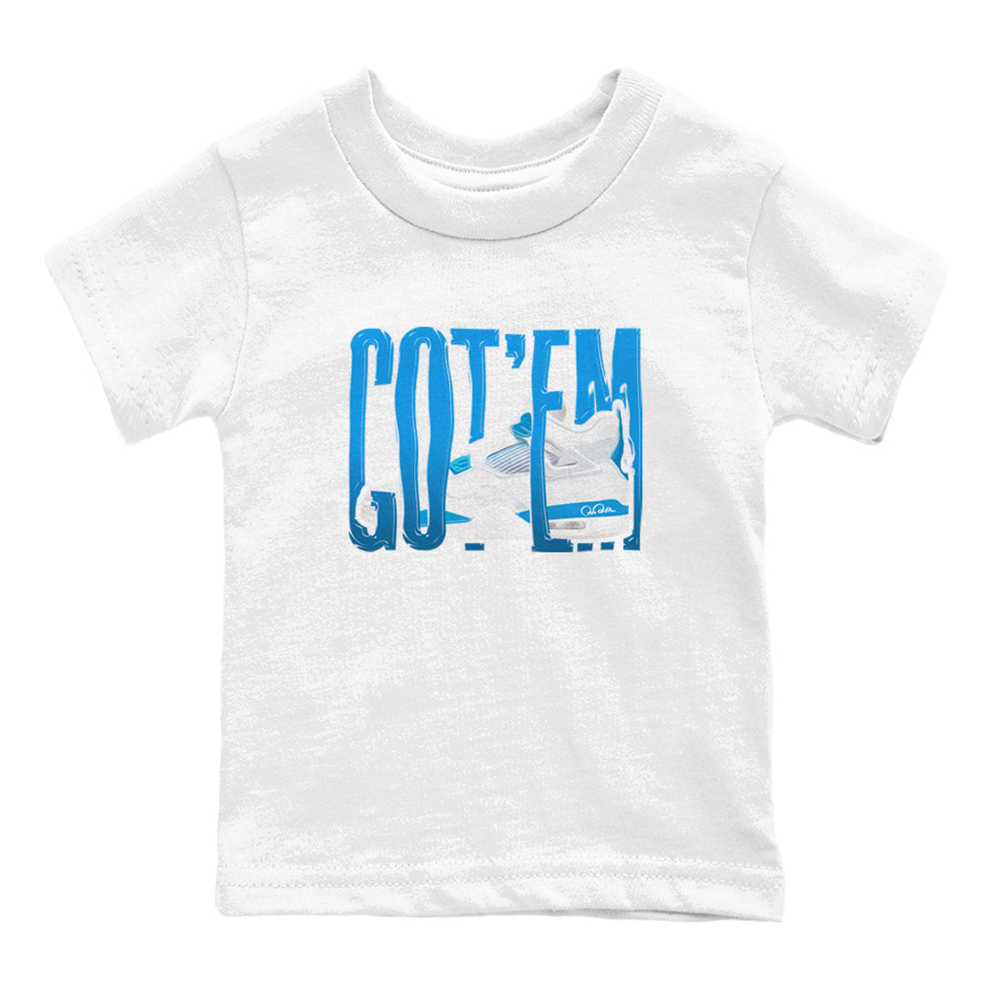 AJ4 Military Blue shirt to match jordans Wiggling Gotem sneaker tees Air Jordan 4 Military Blue Drip Gear Zone baby toddler White 2 cotton Shirt