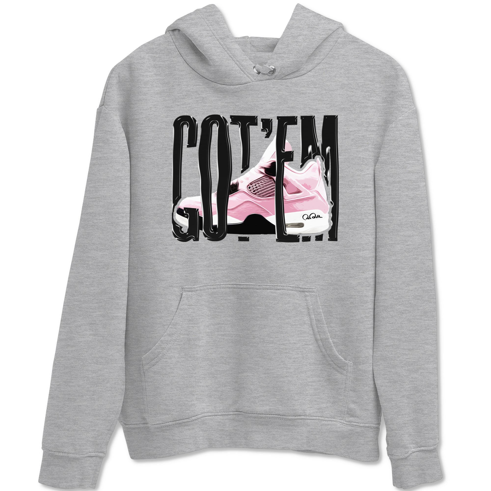 4s Retro Orchid shirts to match jordans Wiggling Gotem sneaker match tees Air Jordan 4 WMNS Orchid match shoes to clothes Drip Gear Zone unisex cotton Heather Grey 2 shirts