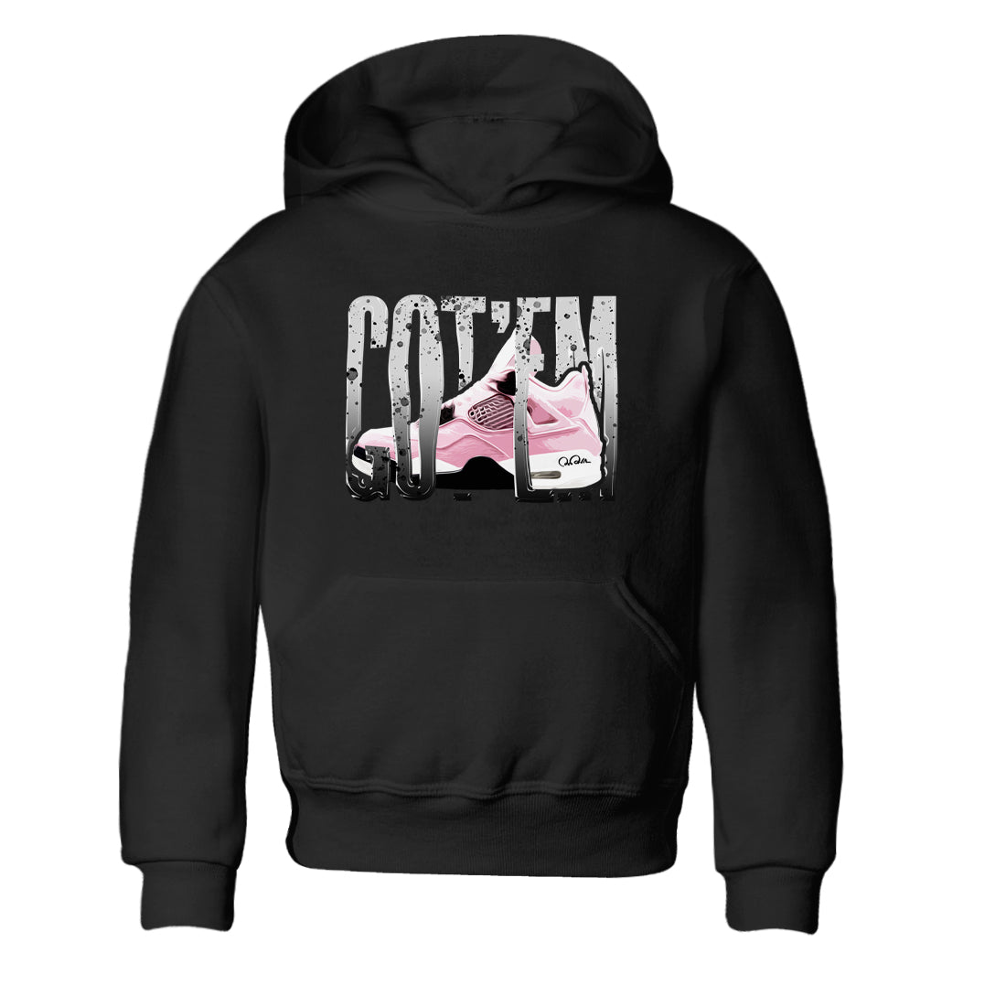 4s Retro Orchid shirts to match jordans Wiggling Gotem sneaker match tees Air Jordan 4 WMNS Orchid match shoes to clothes Drip Gear Zone Youth Baby Black 2 tee