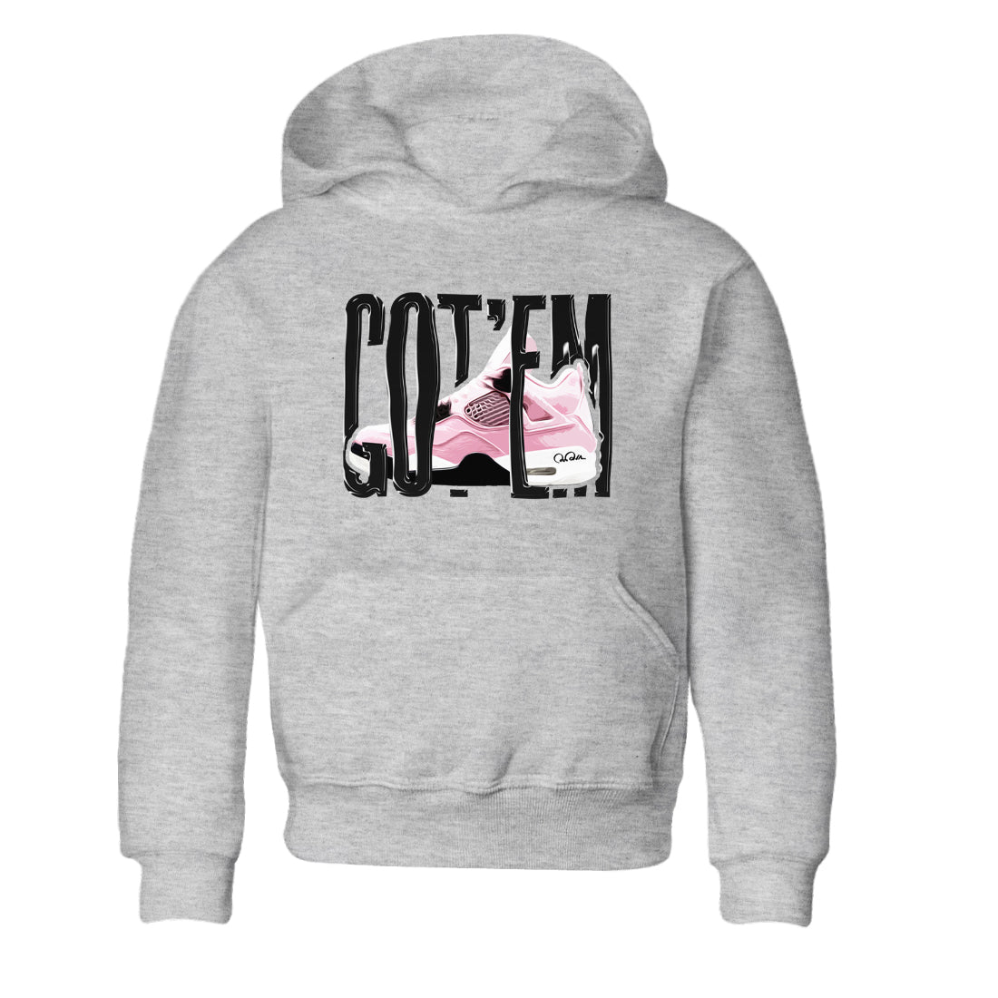 4s Retro Orchid shirts to match jordans Wiggling Gotem sneaker match tees Air Jordan 4 WMNS Orchid match shoes to clothes Drip Gear Zone Youth Baby Heather Grey 2 tee