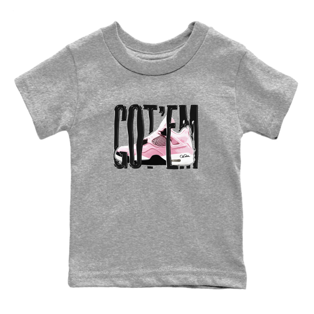 4s Retro Orchid shirts to match jordans Wiggling Gotem sneaker match tees Air Jordan 4 WMNS Orchid match shoes to clothes Drip Gear Zone Youth Baby Heather Grey 2 tee