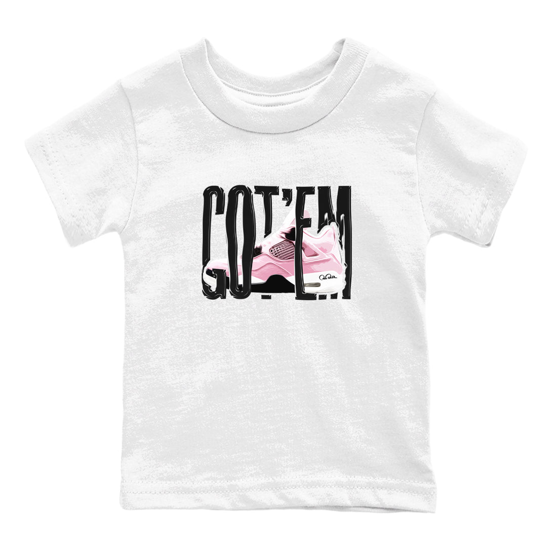 4s Retro Orchid shirts to match jordans Wiggling Gotem sneaker match tees Air Jordan 4 WMNS Orchid match shoes to clothes Drip Gear Zone Youth Baby White 2 tee