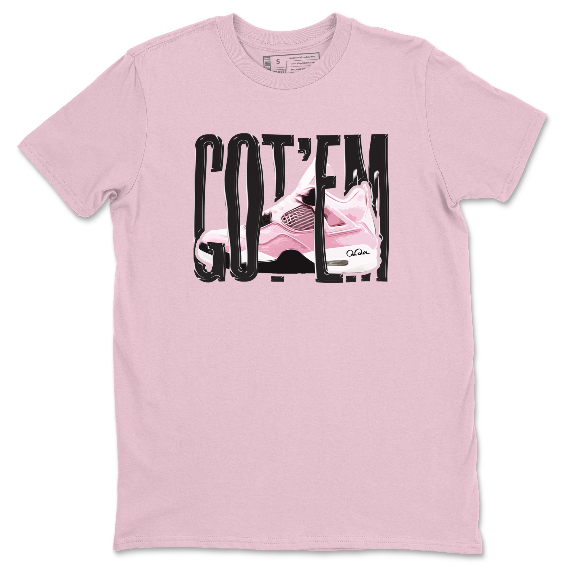 4s Retro Orchid shirts to match jordans Wiggling Gotem sneaker match tees Air Jordan 4 WMNS Orchid match shoes to clothes Drip Gear Zone unisex cotton Pink 2 shirts
