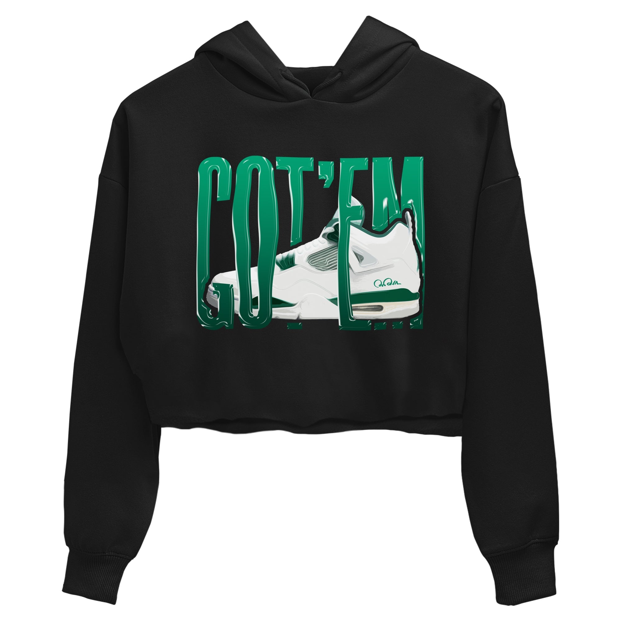 4s Oxidized Green shirts to match jordans Wiggling Gotem sneaker match tees Air Jordan 4 Oxidized Green Drip Gear Zone streetwear brand Black 2 crop tee