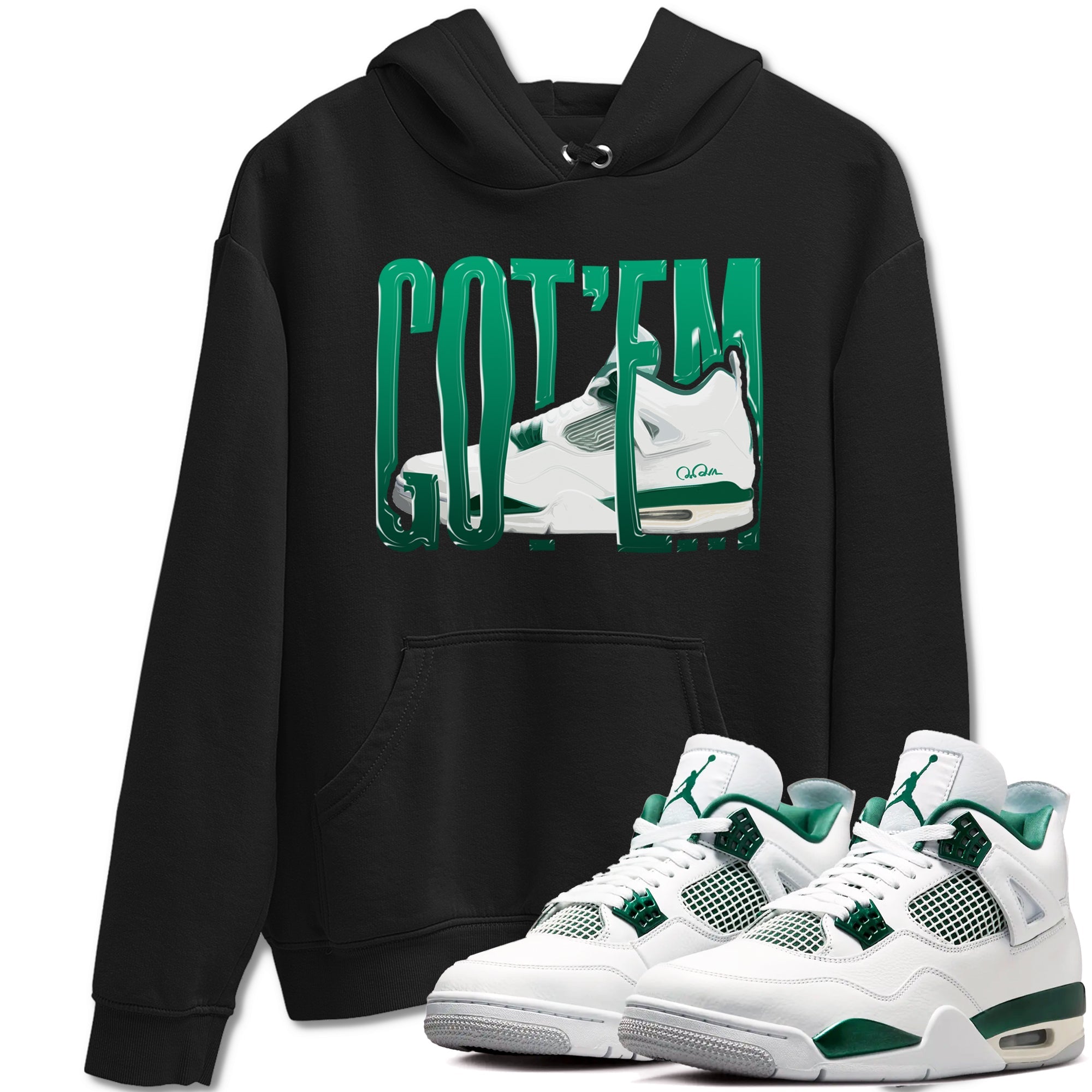 4s Oxidized Green shirts to match jordans Wiggling Gotem sneaker match tees Air Jordan 4 Oxidized Green Drip Gear Zone streetwear brand Black 1 unisex cotton tee