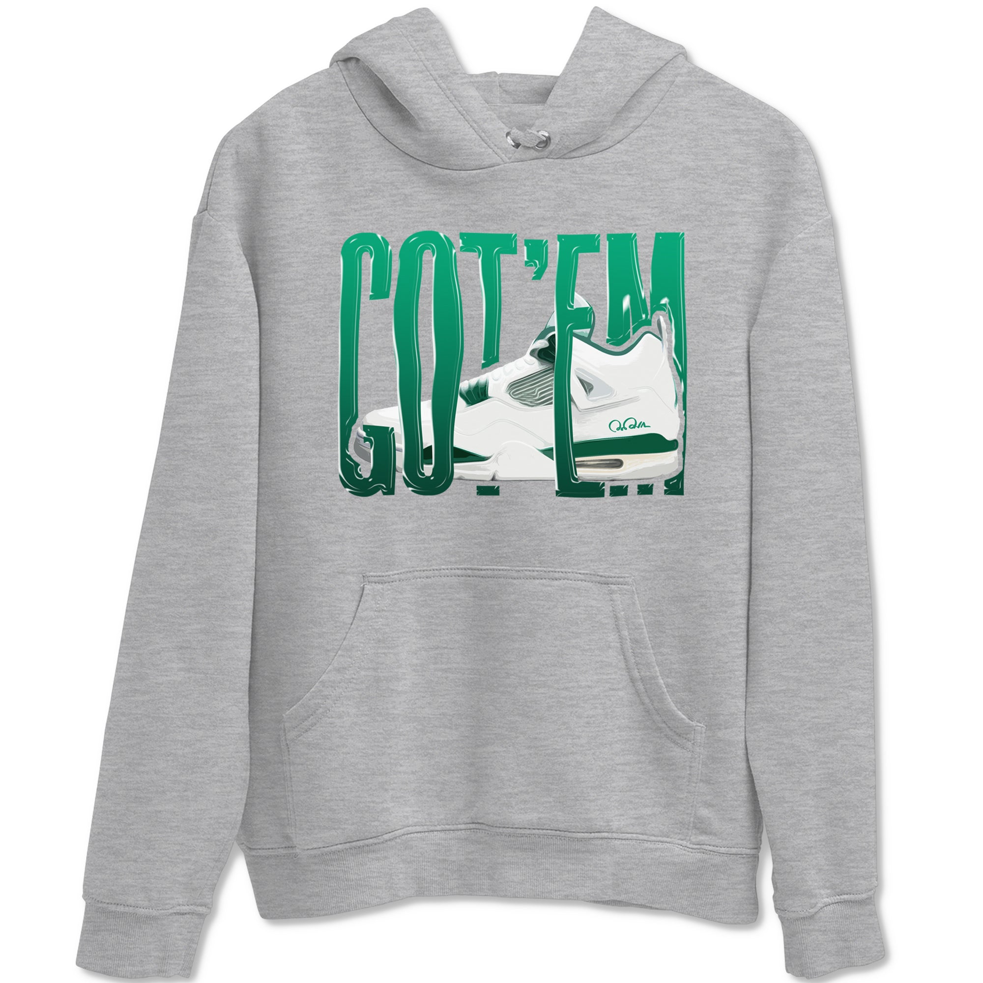 4s Oxidized Green shirts to match jordans Wiggling Gotem sneaker match tees Air Jordan 4 Oxidized Green Drip Gear Zone streetwear brand Heather Grey 2 unisex cotton tee