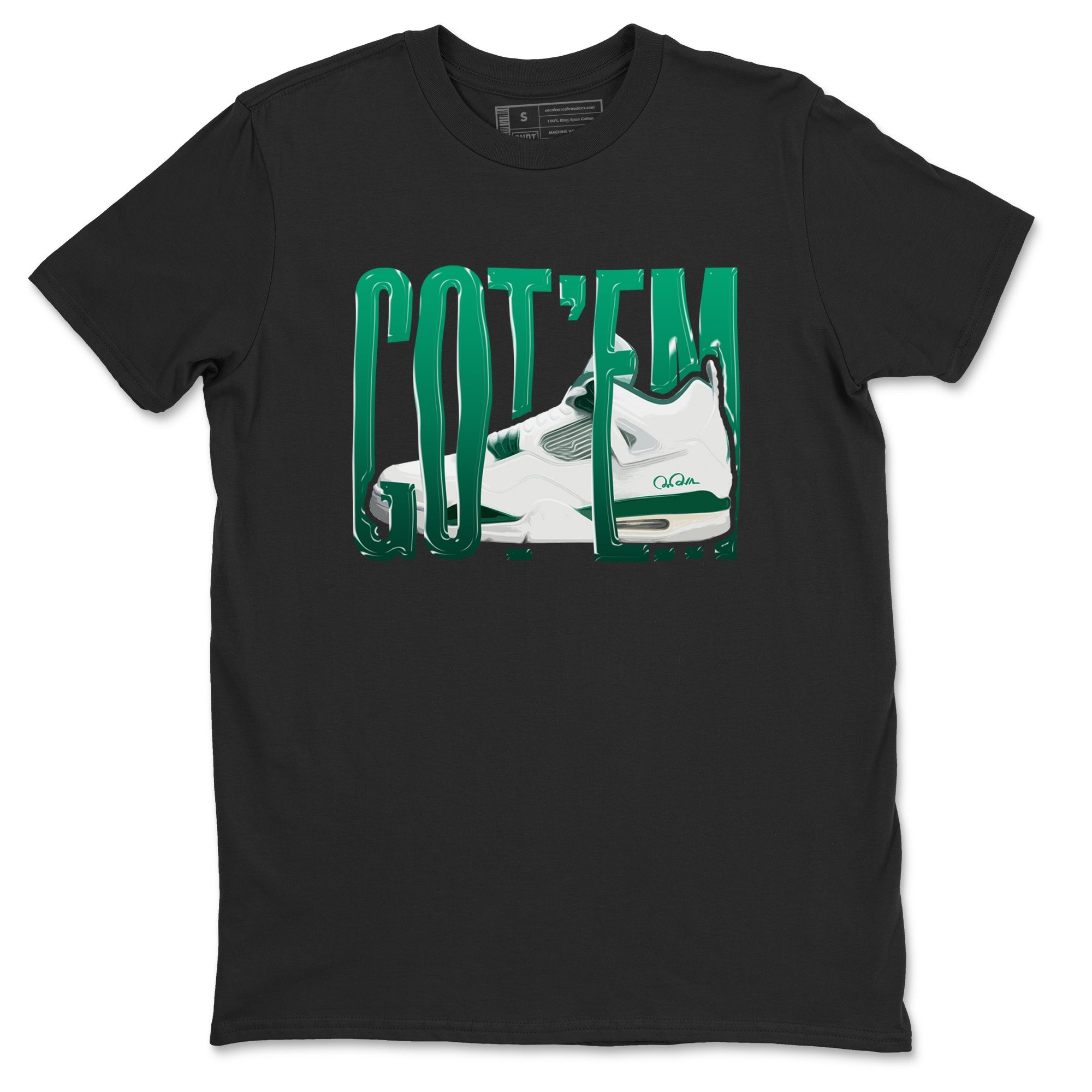 4s Oxidized Green shirts to match jordans Wiggling Gotem sneaker match tees Air Jordan 4 Oxidized Green Drip Gear Zone streetwear brand Black 2 unisex cotton tee
